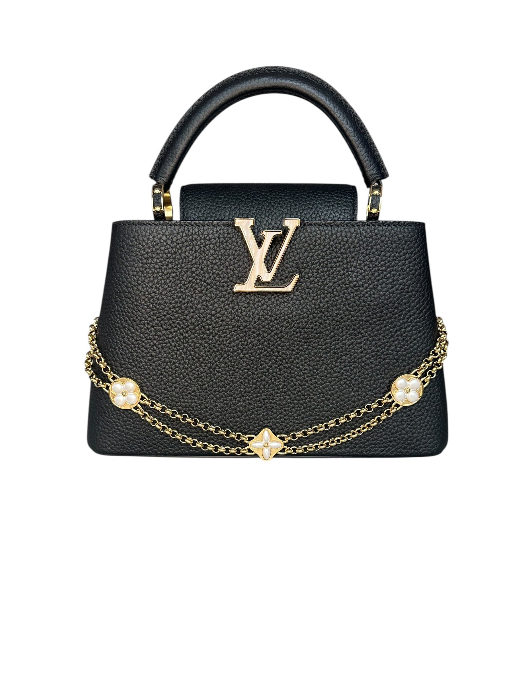 Louis Vuitton Limited Edition Capucines BB in Black Leather with