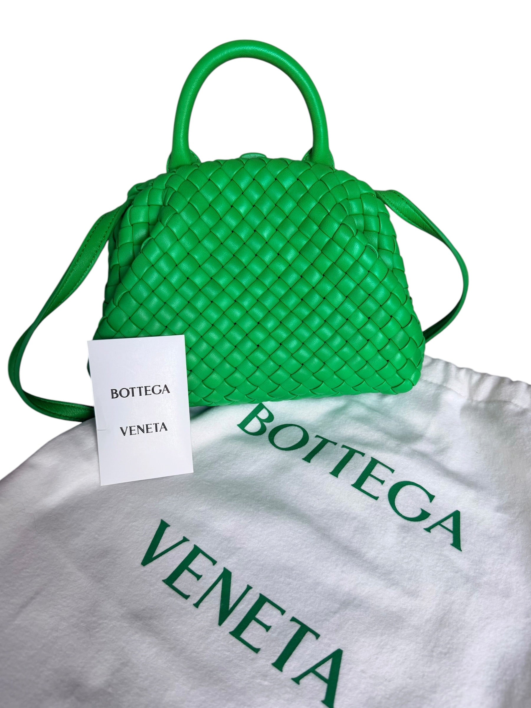 Bottega Veneta Mini Handle Bag in Parakeet Green – Sacrare