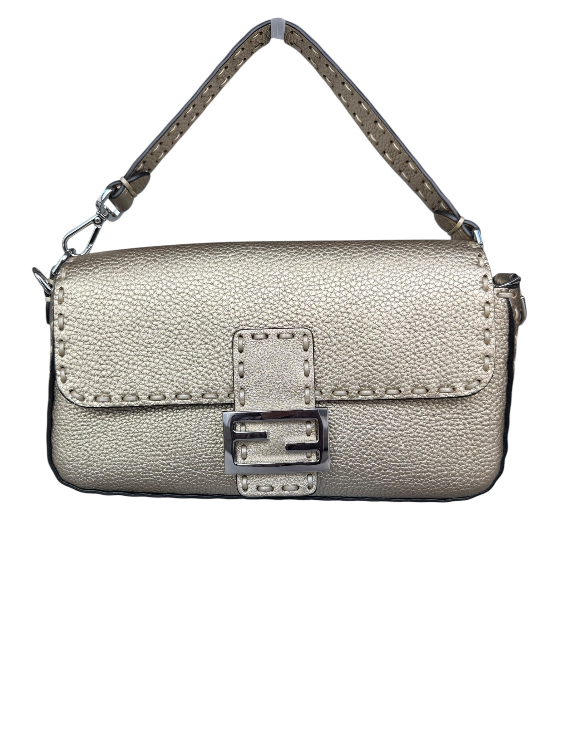 Fendi Baguette Selleria - Gold Leather – Sacrare