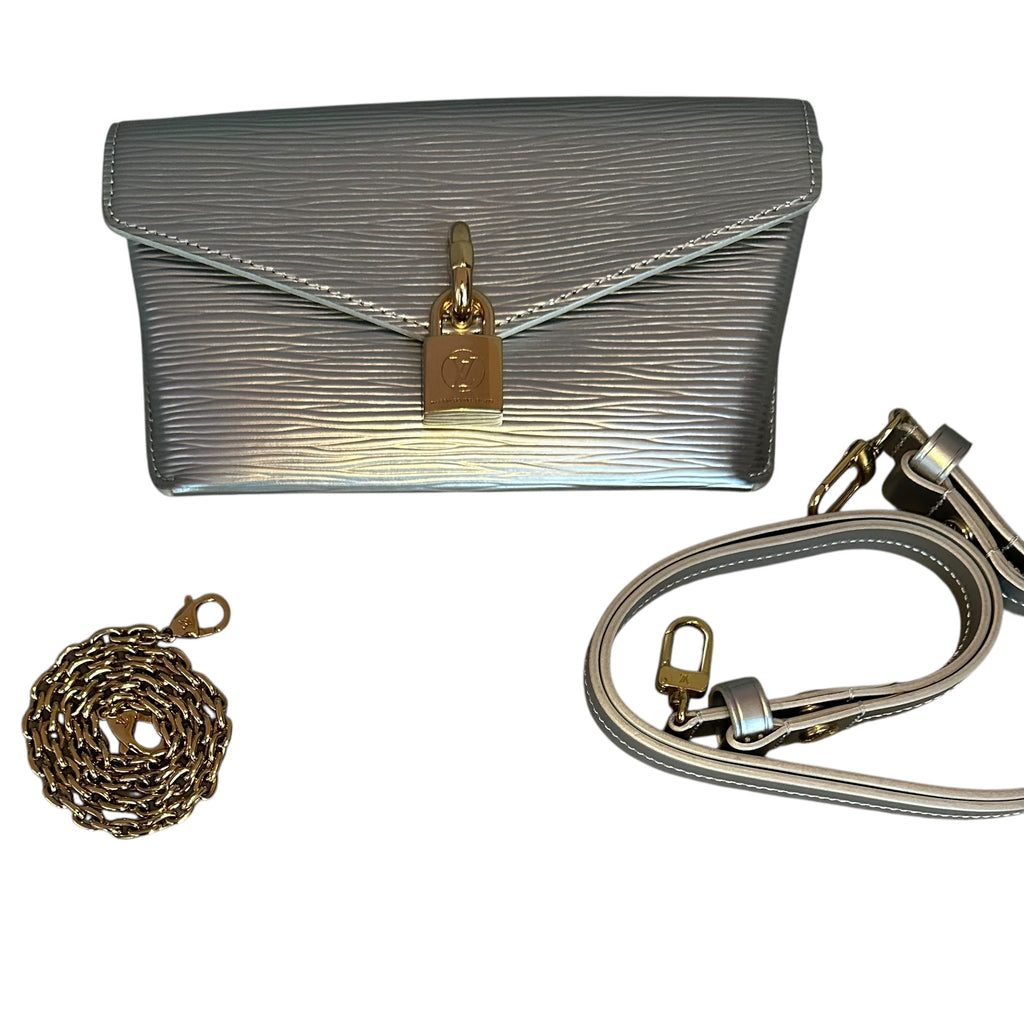 Louis Vuitton Padlock on Strap Epi Leather Chain Shoulder Bag - Silver, GWH