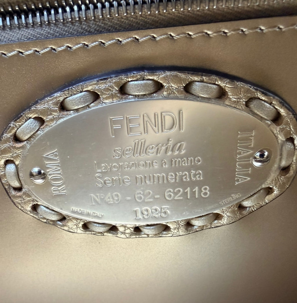 Fendi Baguette Selleria - Gold Leather