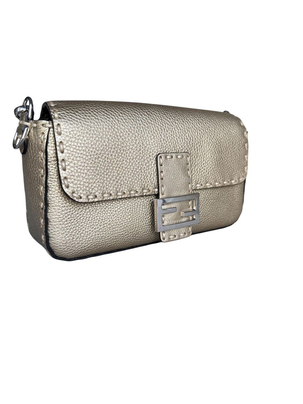 Fendi Baguette Selleria - Gold Leather