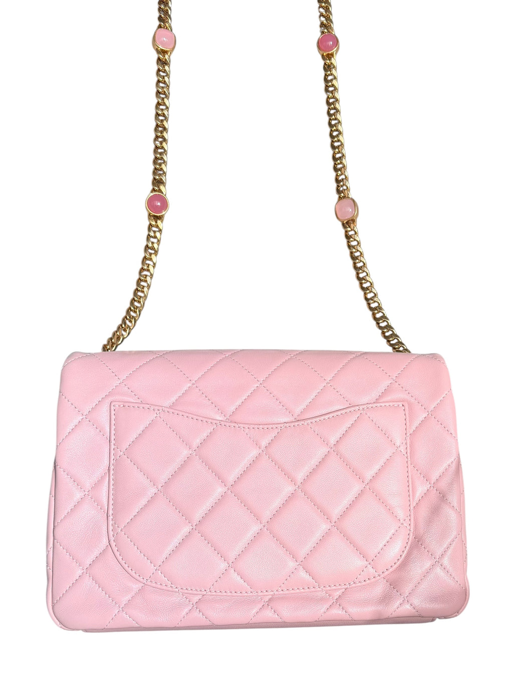 Chanel Small Classic Flap with Fantasy Stone Chain - Pink, GHW