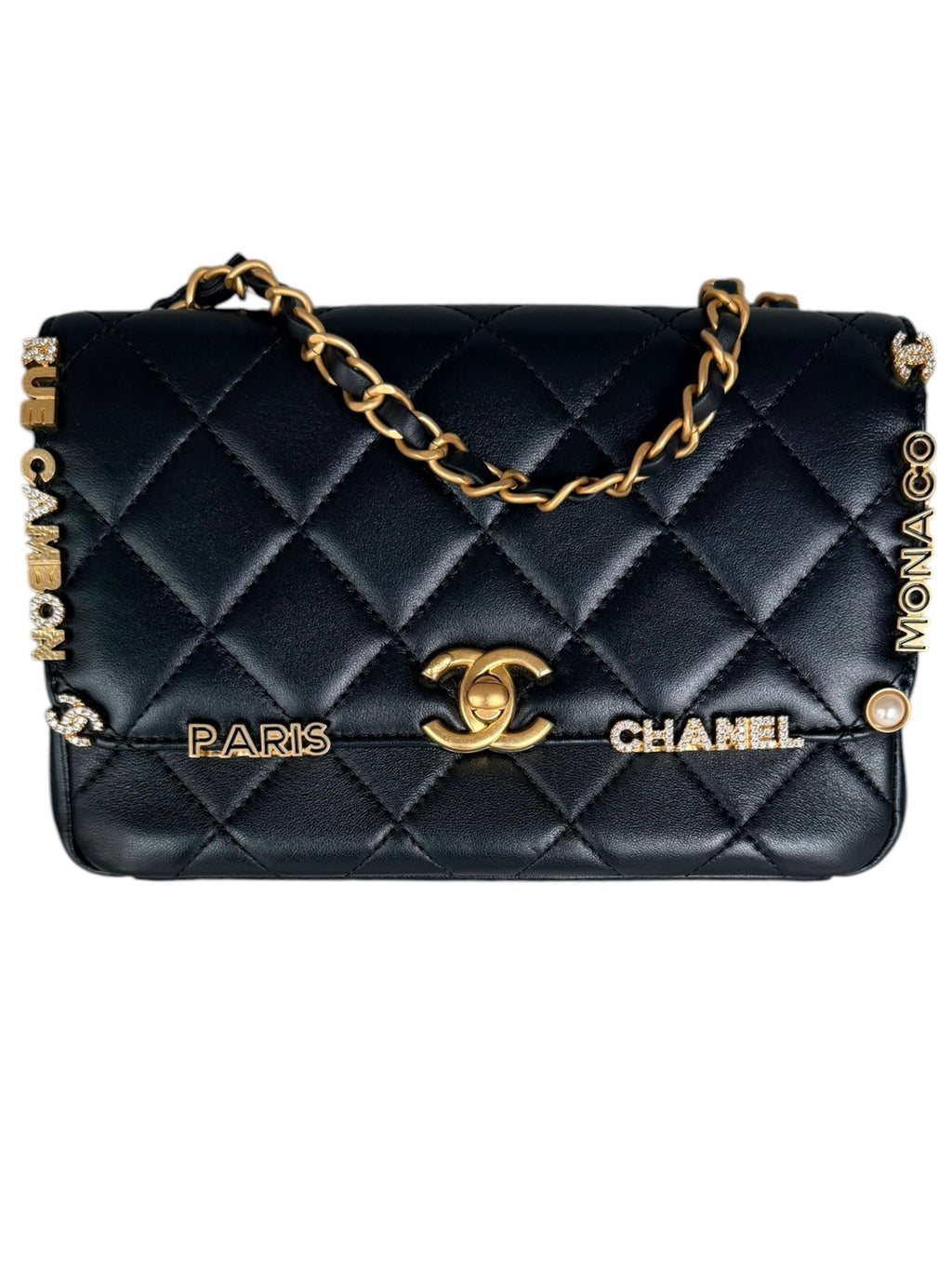 Chanel Paris Monaco Limited Edition Mini Flap Bag - Black, GHW