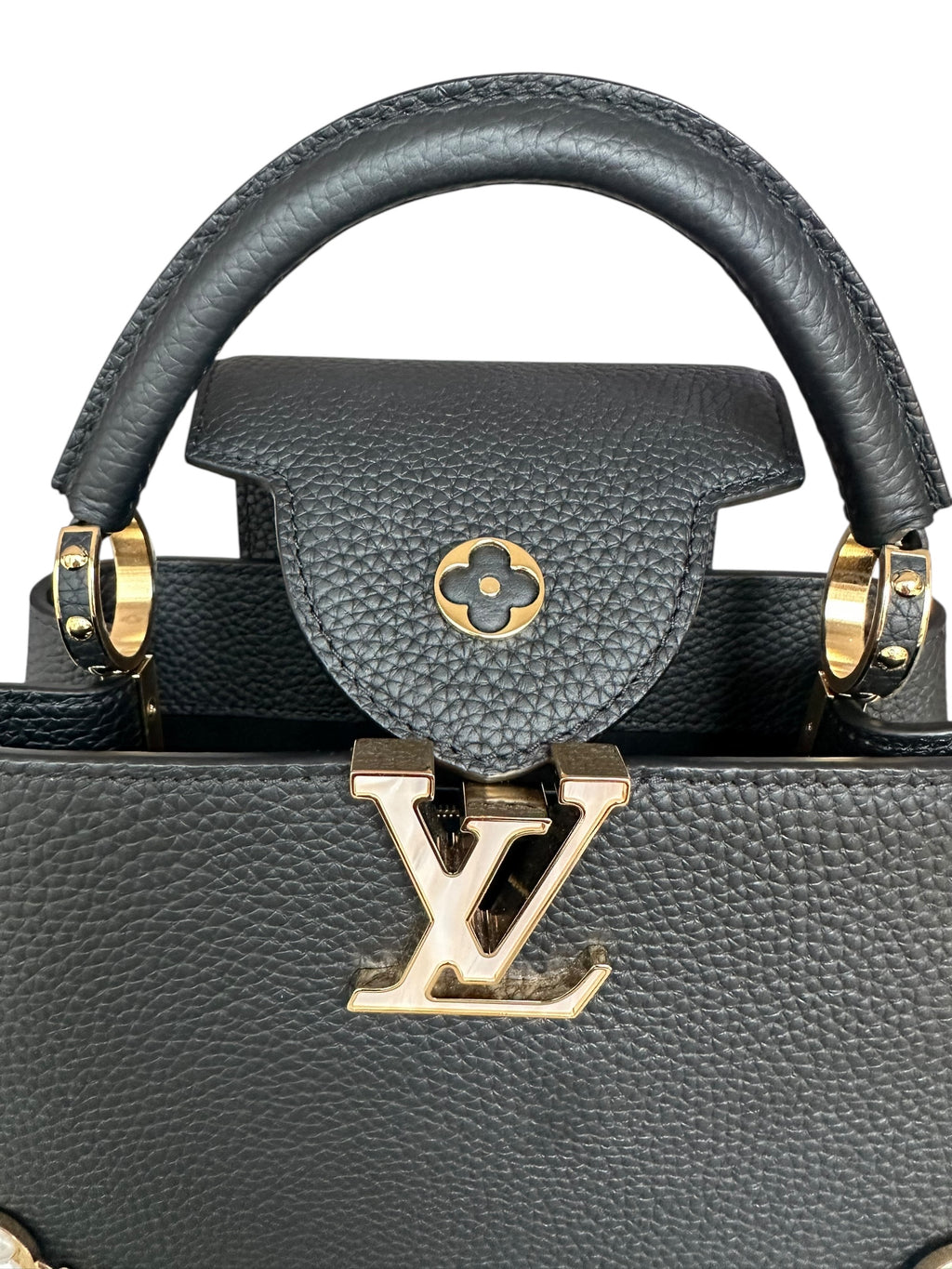 Louis Vuitton Capucines BB with Mother of Pearl Effect Hardware - Black