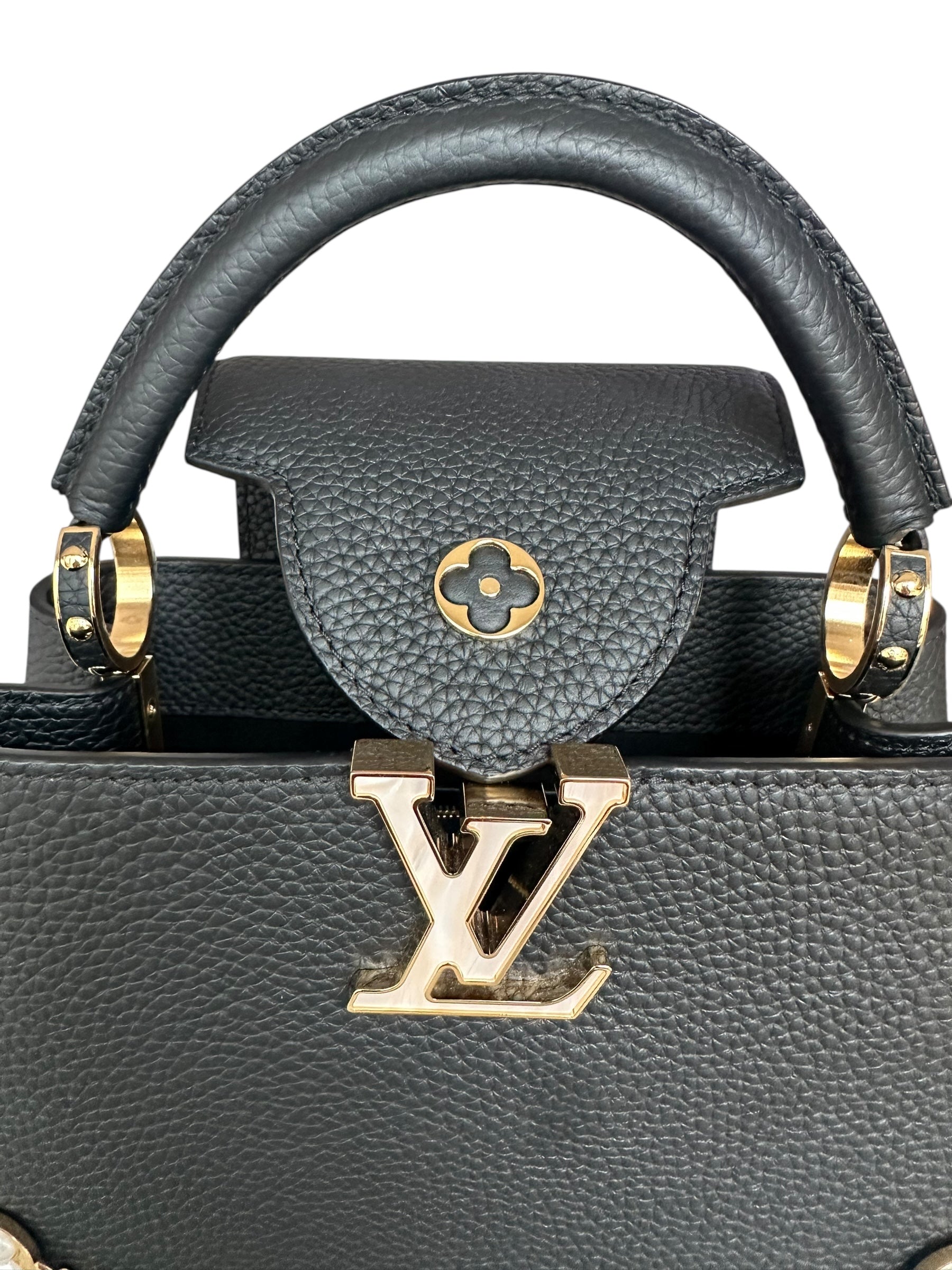 Louis Vuitton Capucines BB with Mother of Pearl Effect Hardware - Black