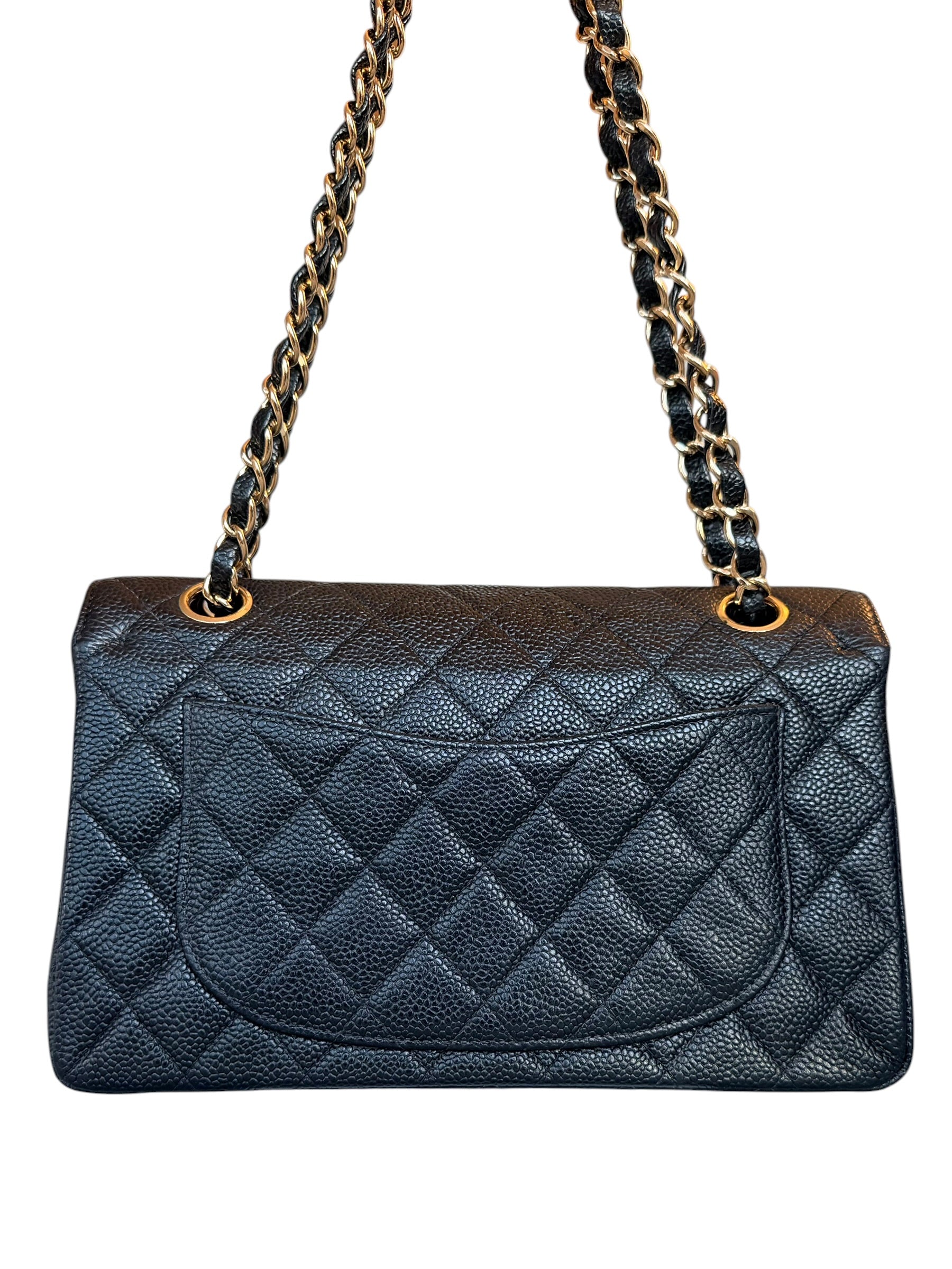 Chanel Small Double Flap in Black Caviar Leather GHW