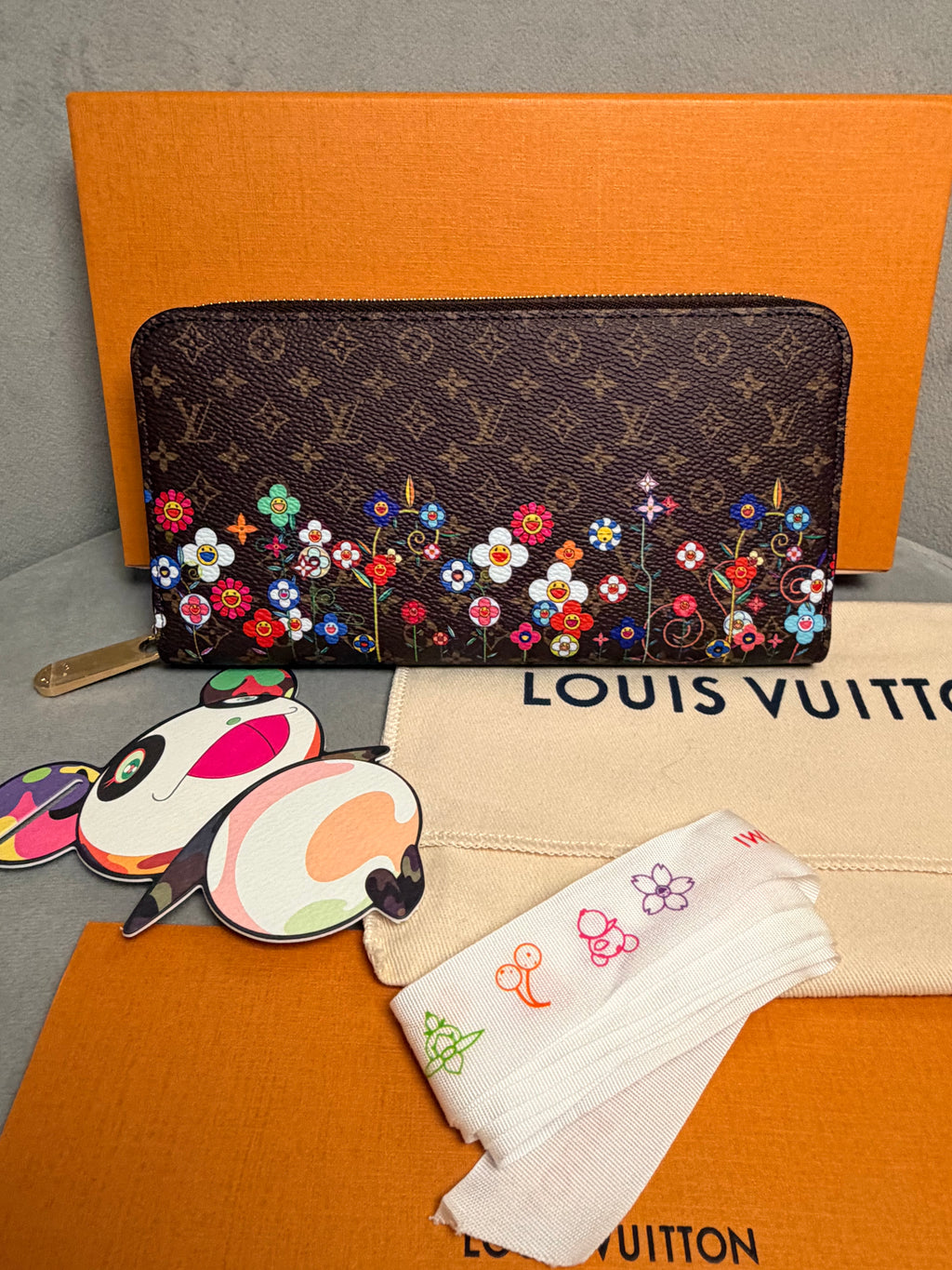 Louis Vuitton x Takashi Murakami Floral Zippy Wallet (Japan Only) - Brown