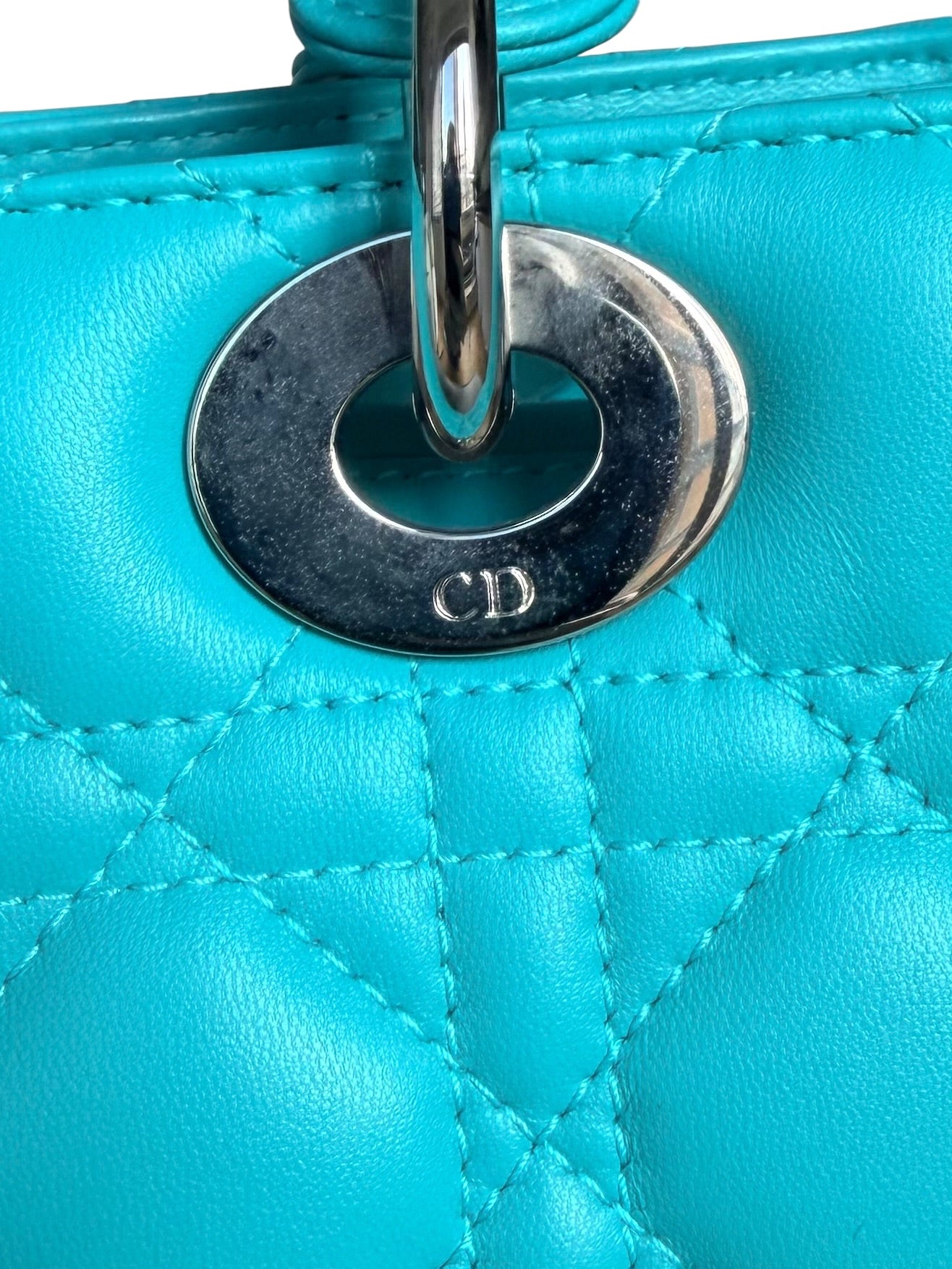 Dior Medium Lady Dior in Tiffany Blue