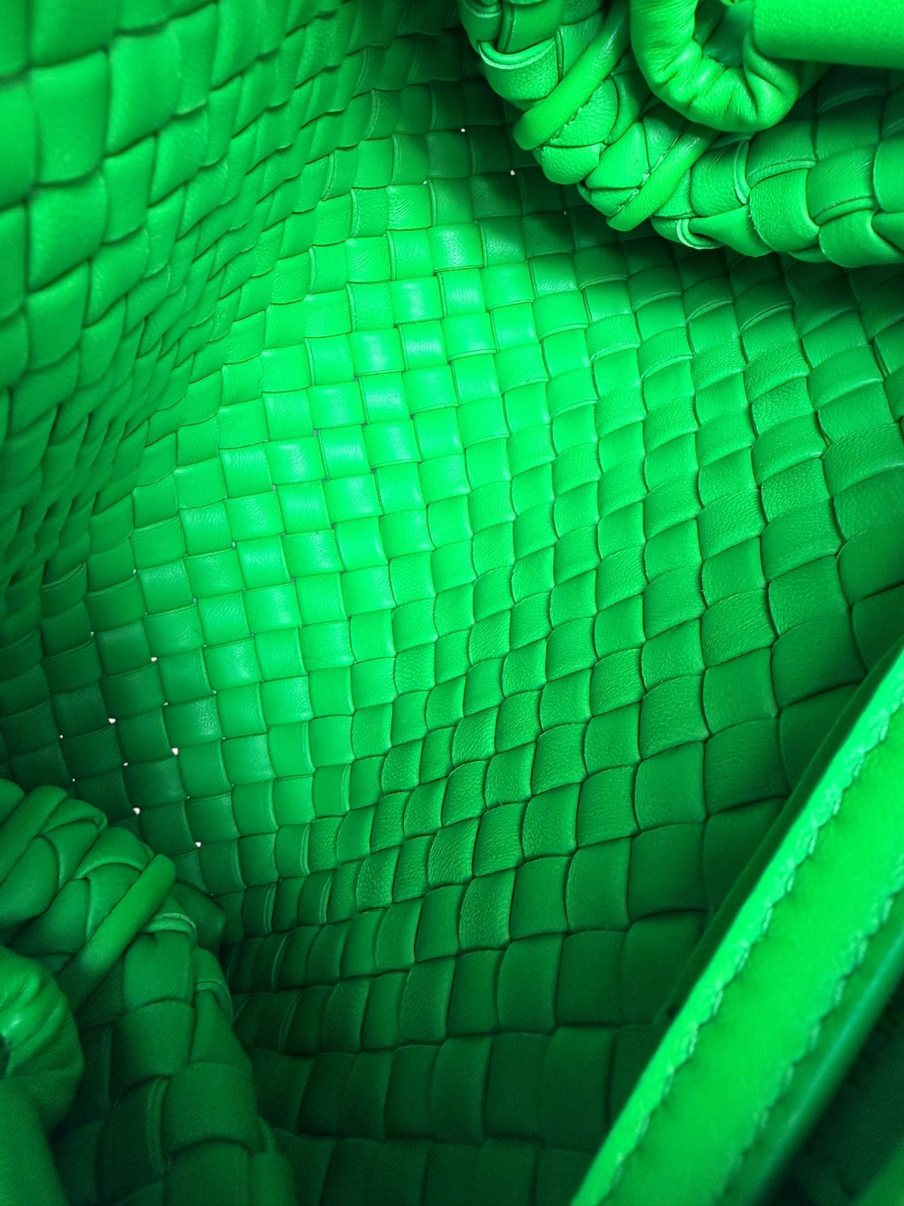 Bottega Veneta Mini Handle Bag in Parakeet Green