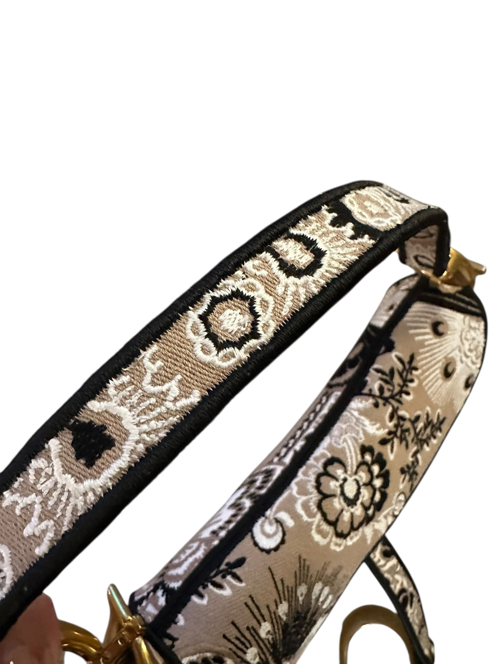 Dior Jardin Magique Saddle Bag in Embroidered Canvas - Beige, GHW