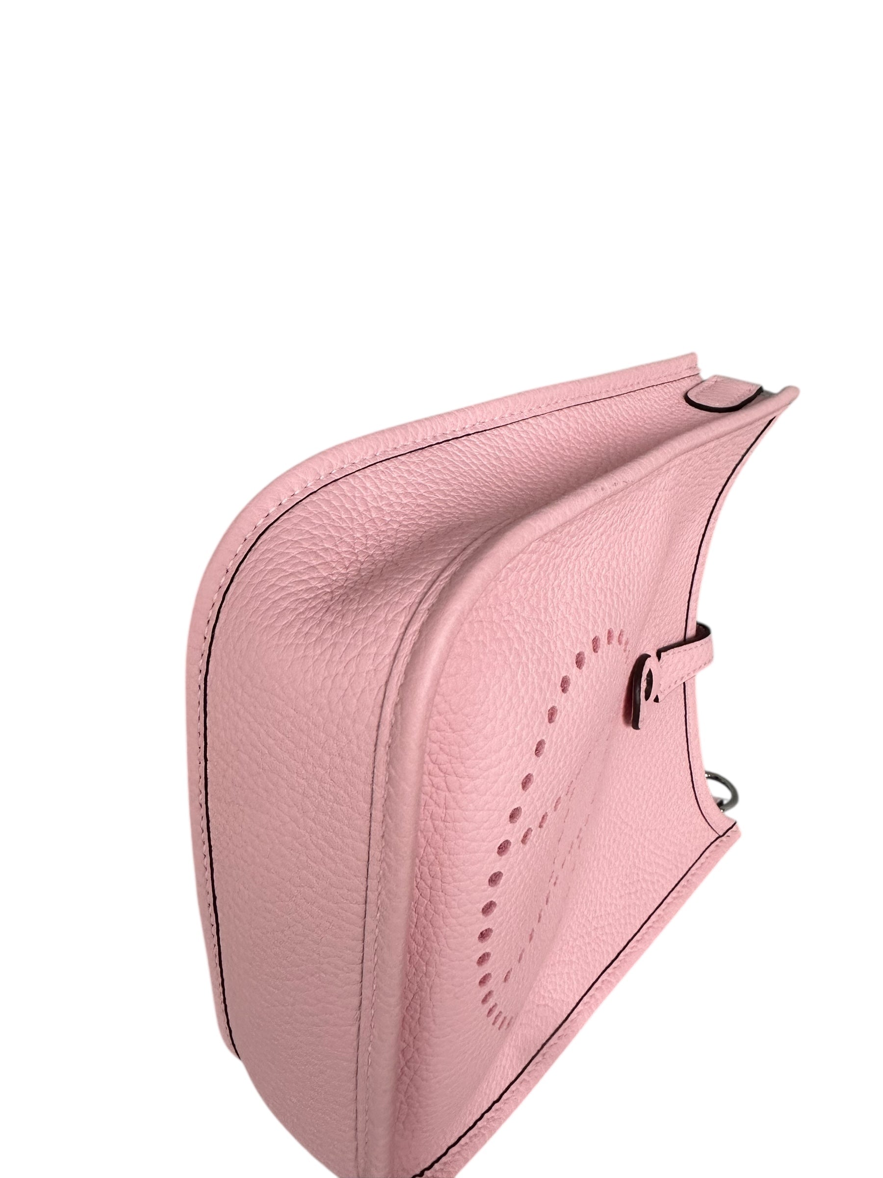 Hermes 2025 Mini Evelyn - Sakura Pink