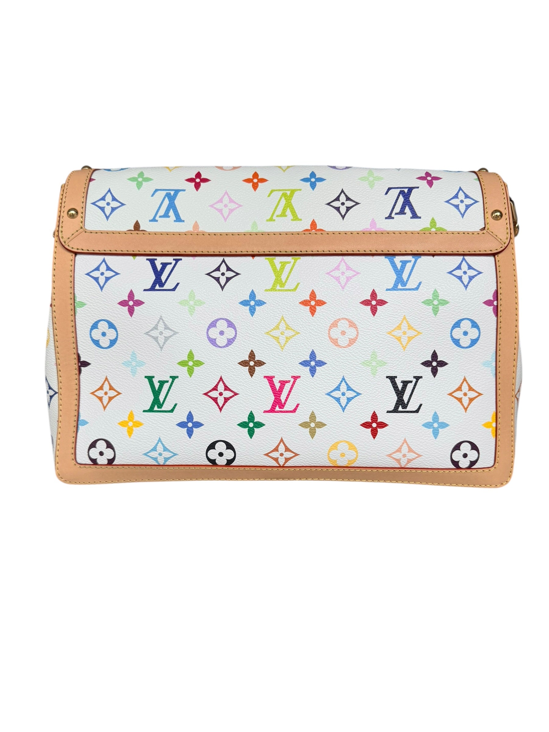 Louis Vuitton x Takashi Murakami Dauphine Soft GM in White Multicolor Monogram