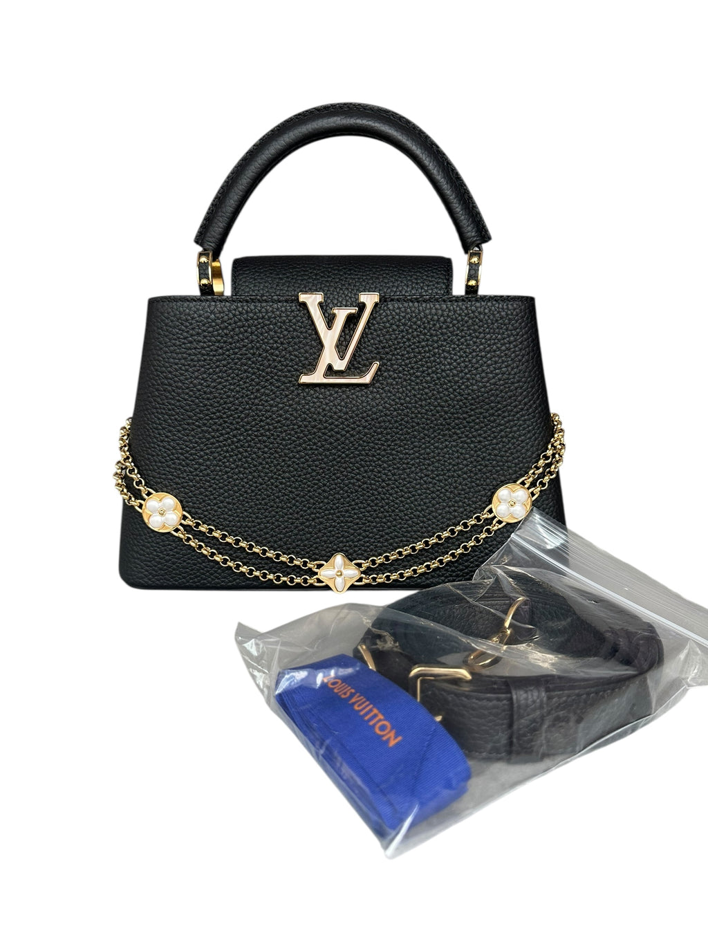 Louis Vuitton Capucines BB with Mother of Pearl Effect Hardware - Black