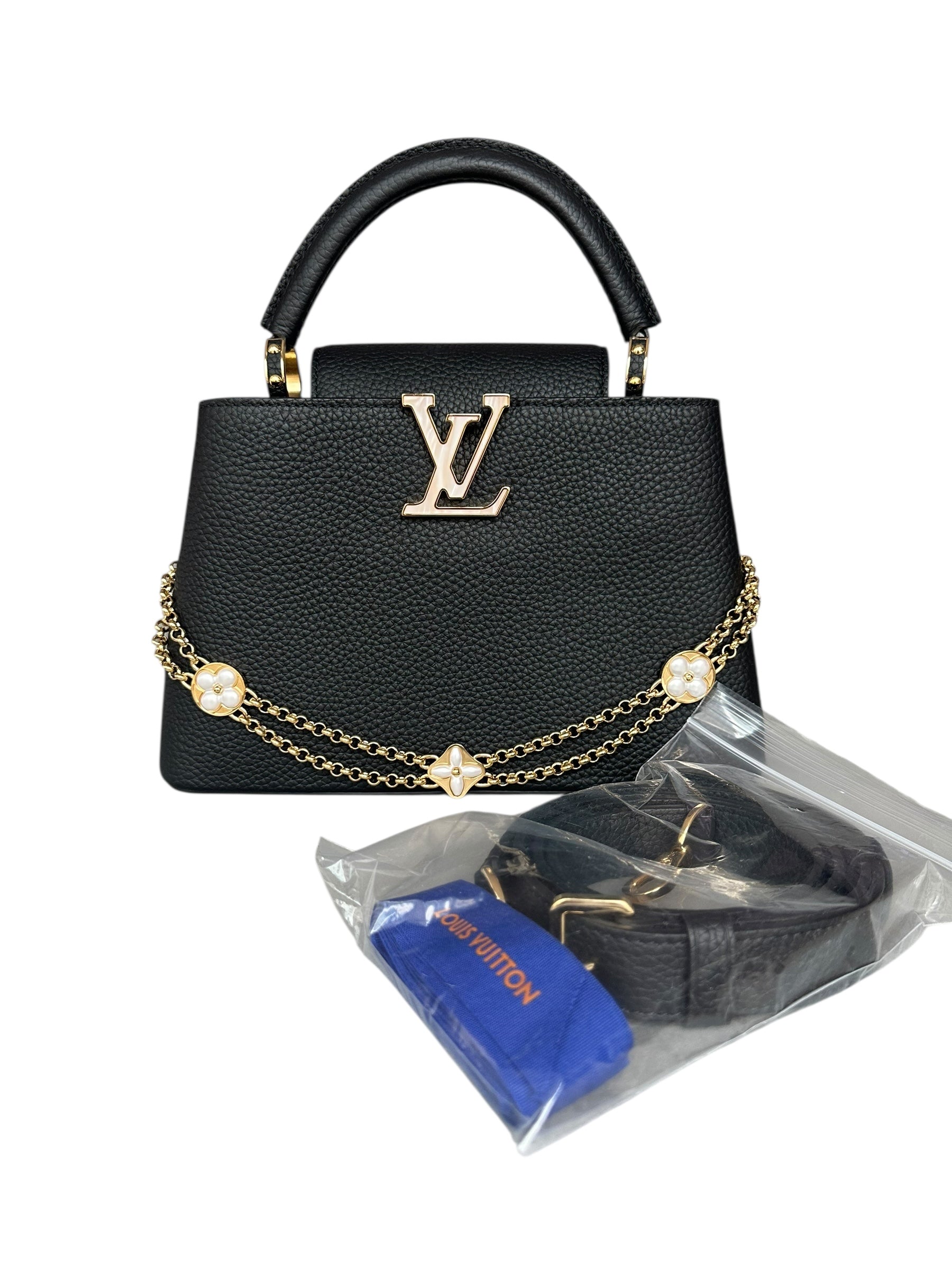 Louis Vuitton Capucines BB with Mother of Pearl Effect Hardware - Black