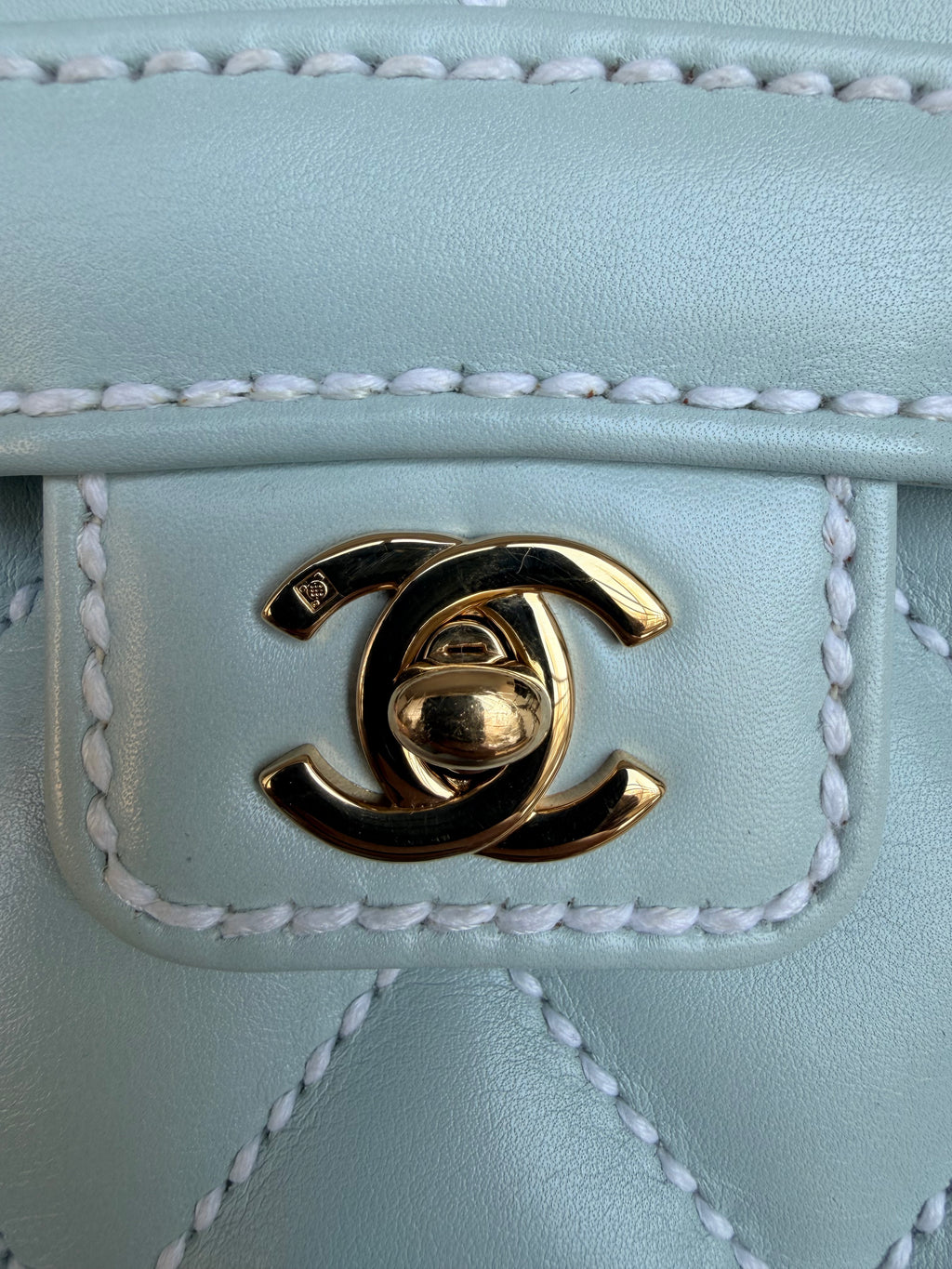 Chanel 2004-2005 Vintage Wild Stitch Handbag - Light Blue, GHW