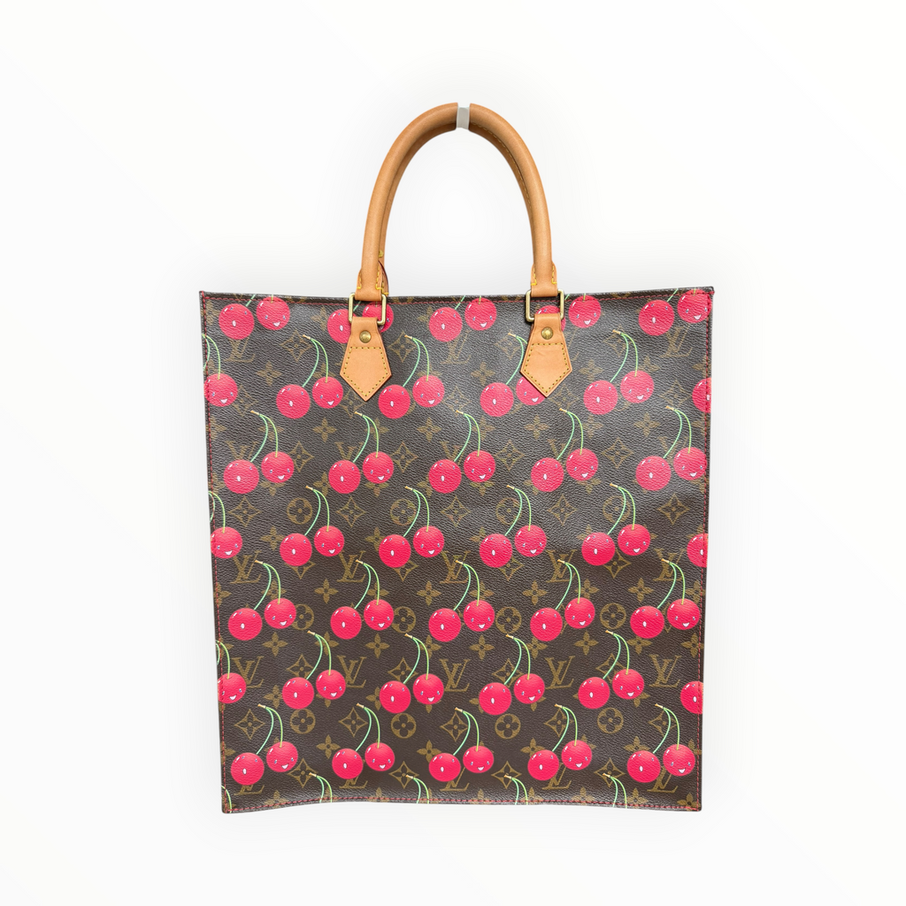 Louis Vuitton Vintage Murakami Sac Plat Tote Bag in Monogram & Cherry