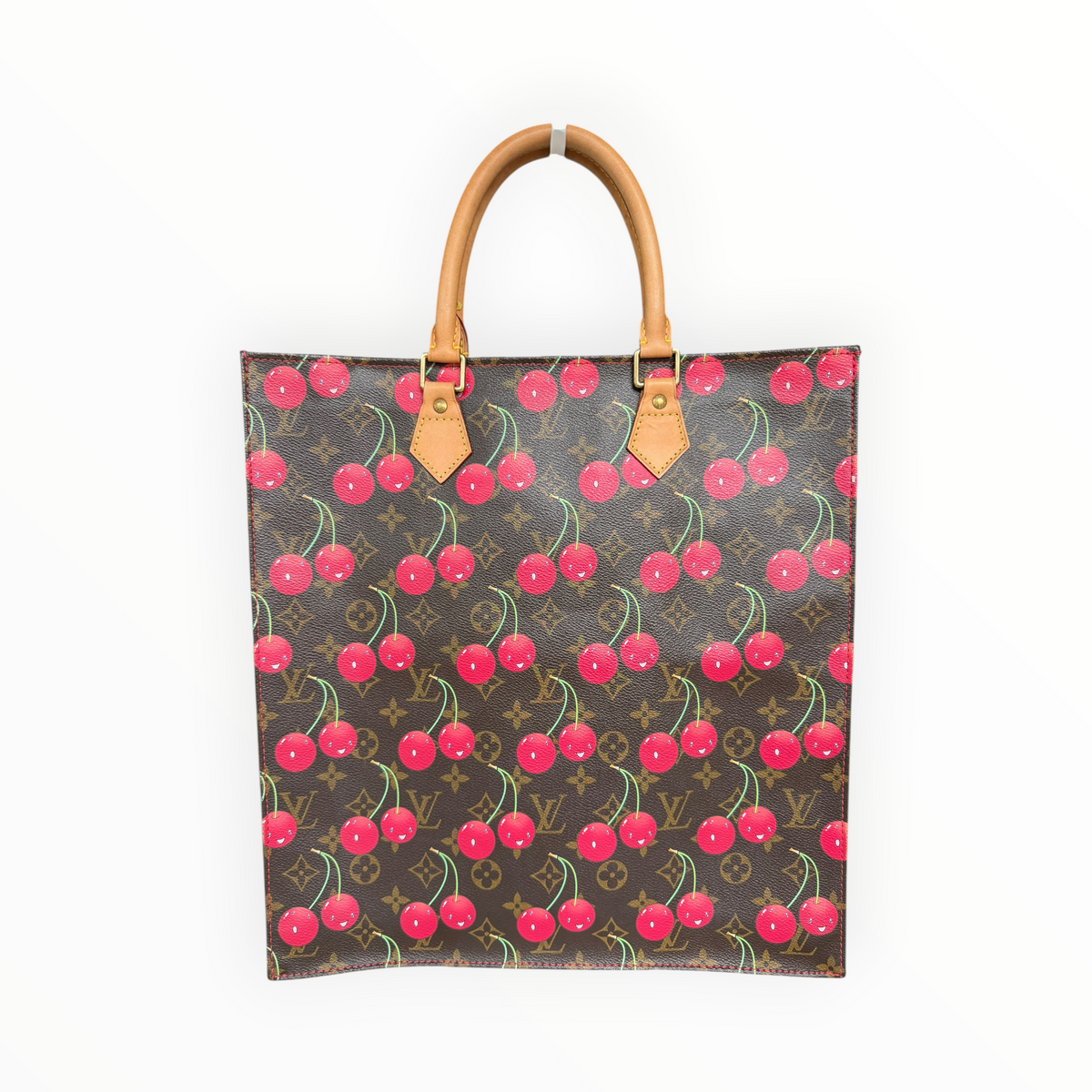 Louis Vuitton Vintage Murakami Sac Plat Tote Bag in Monogram & Cherry
