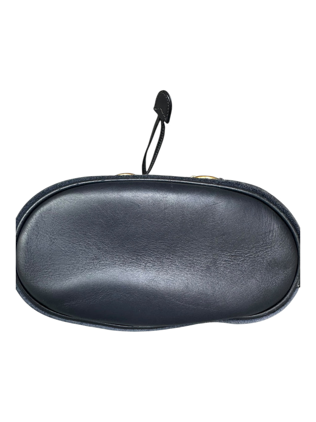 Gucci Vintage Suede Horsebit Bucket Bag - Navy