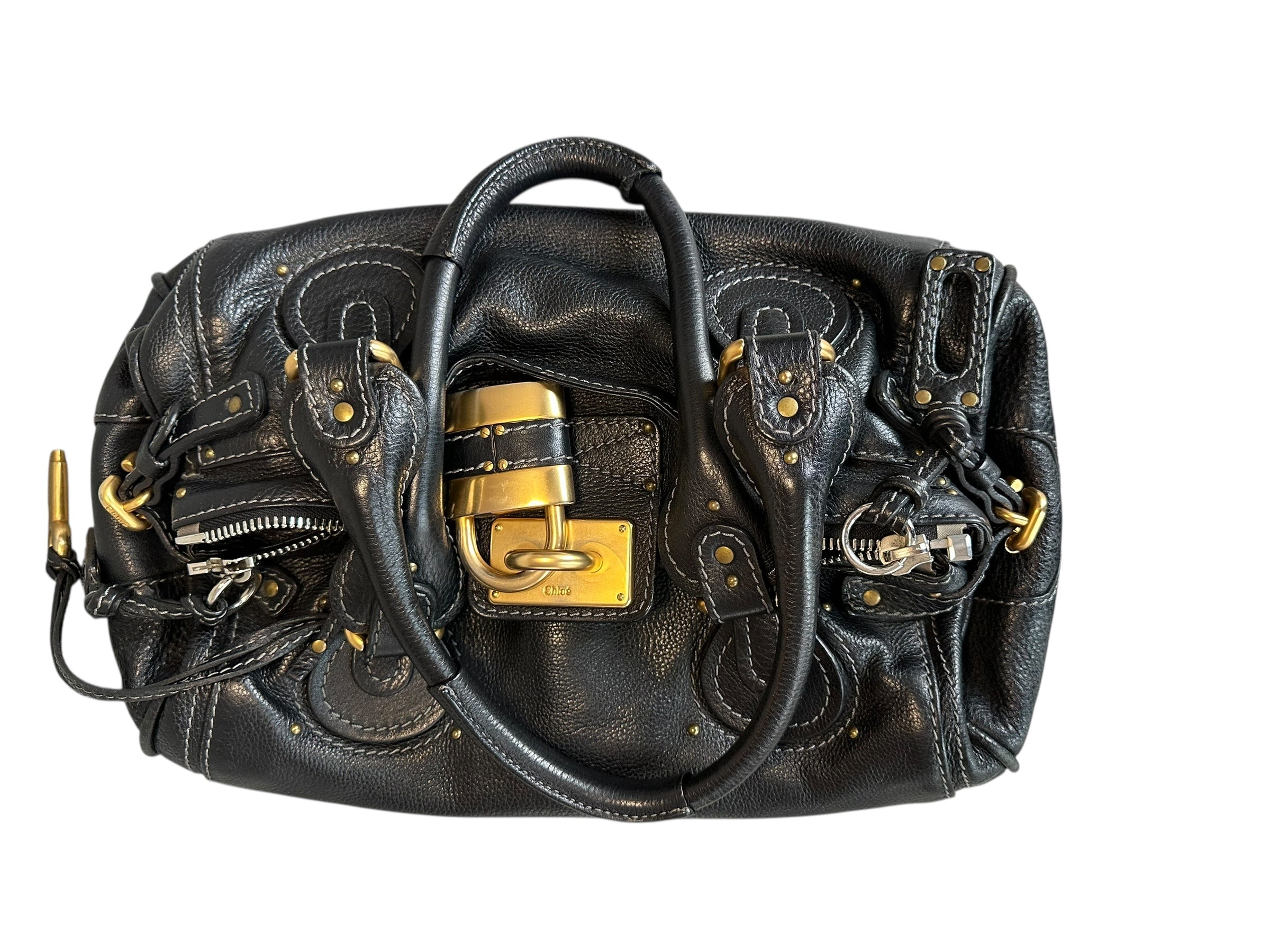 Chloe Vintage 2005 Paddington Leather Bag - Black, GHW
