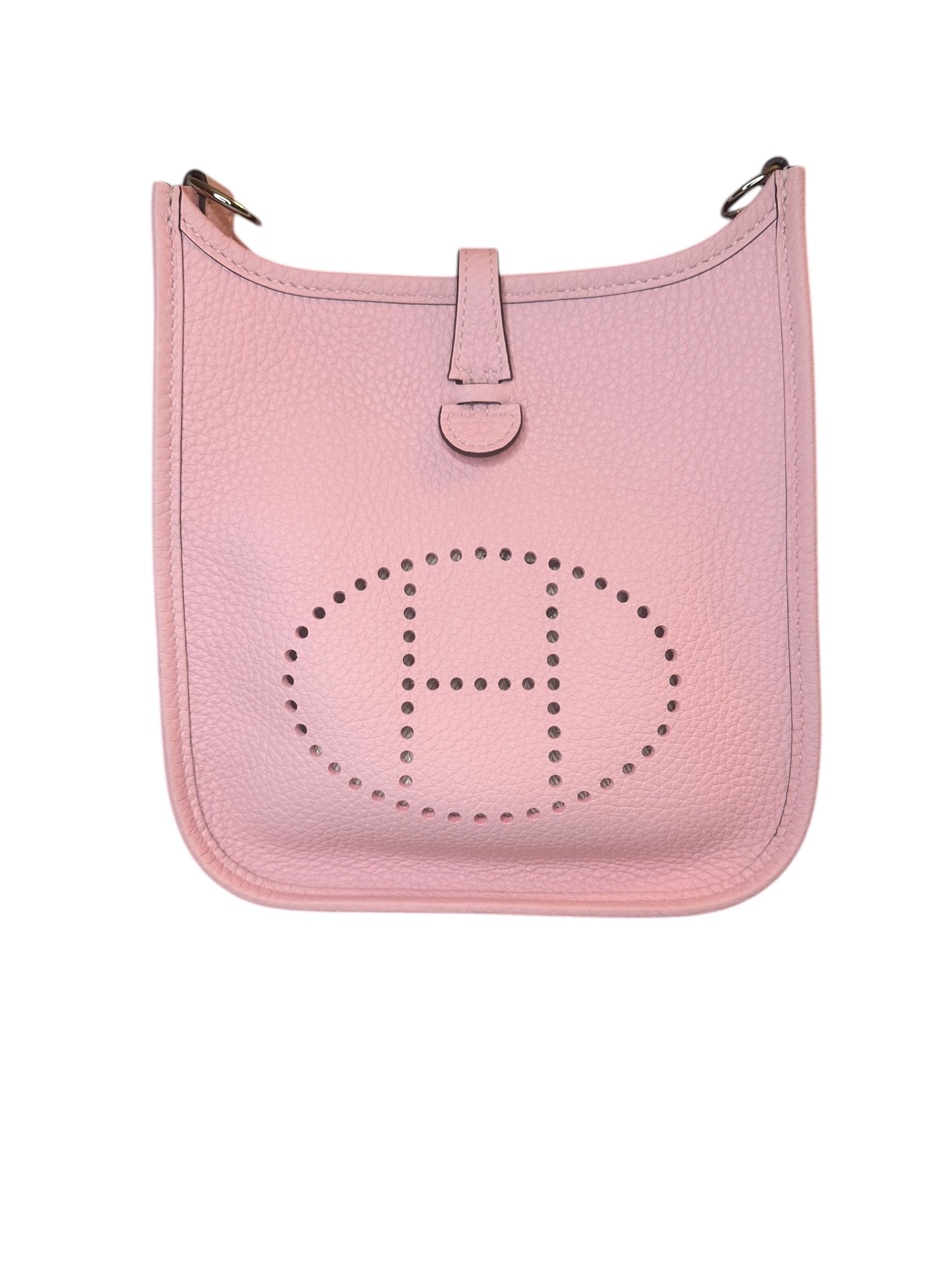 Hermes 2025 Mini Evelyn - Sakura Pink