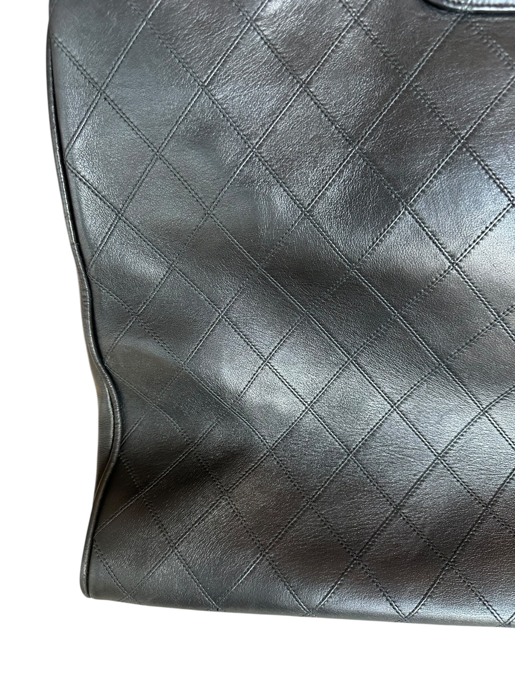 Chanel 1996-1997 Vintage Quilted Supermodel XL Tote - Black, GHW