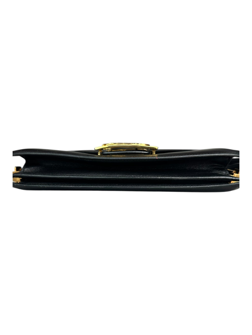 Celine 70s Vintage 2-Way Shoulder Bag with Carriage Clasp - Black
