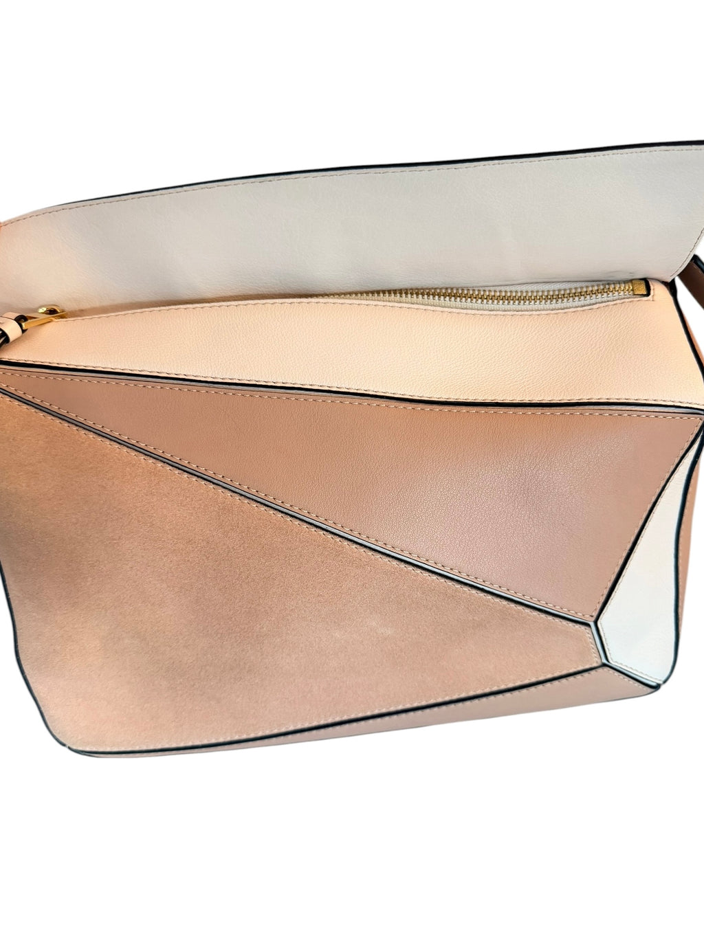 Loewe Medium Classic Puzzle 2 Way Tricolor in Blush Pink