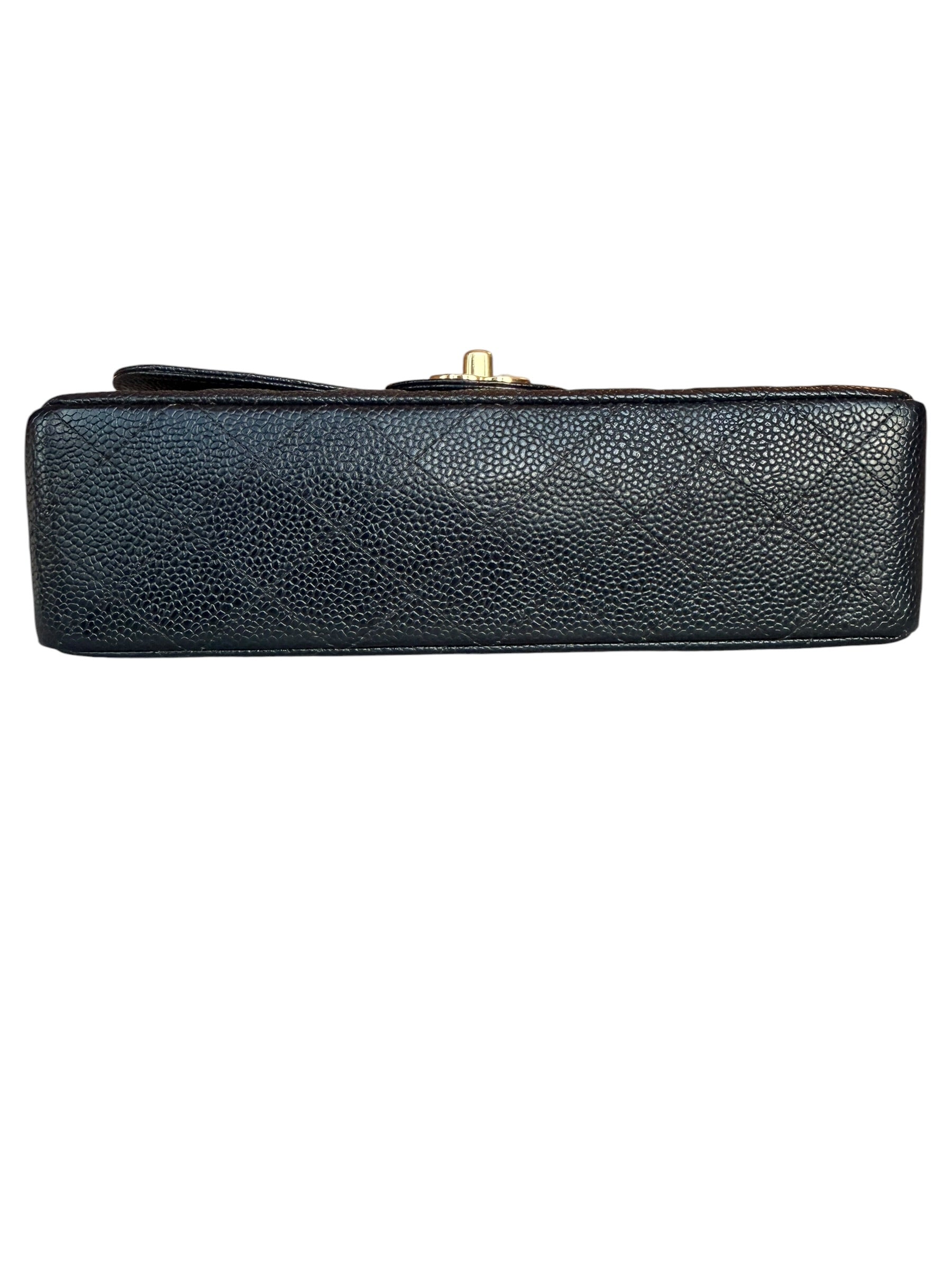 Chanel Small Double Flap in Black Caviar Leather GHW