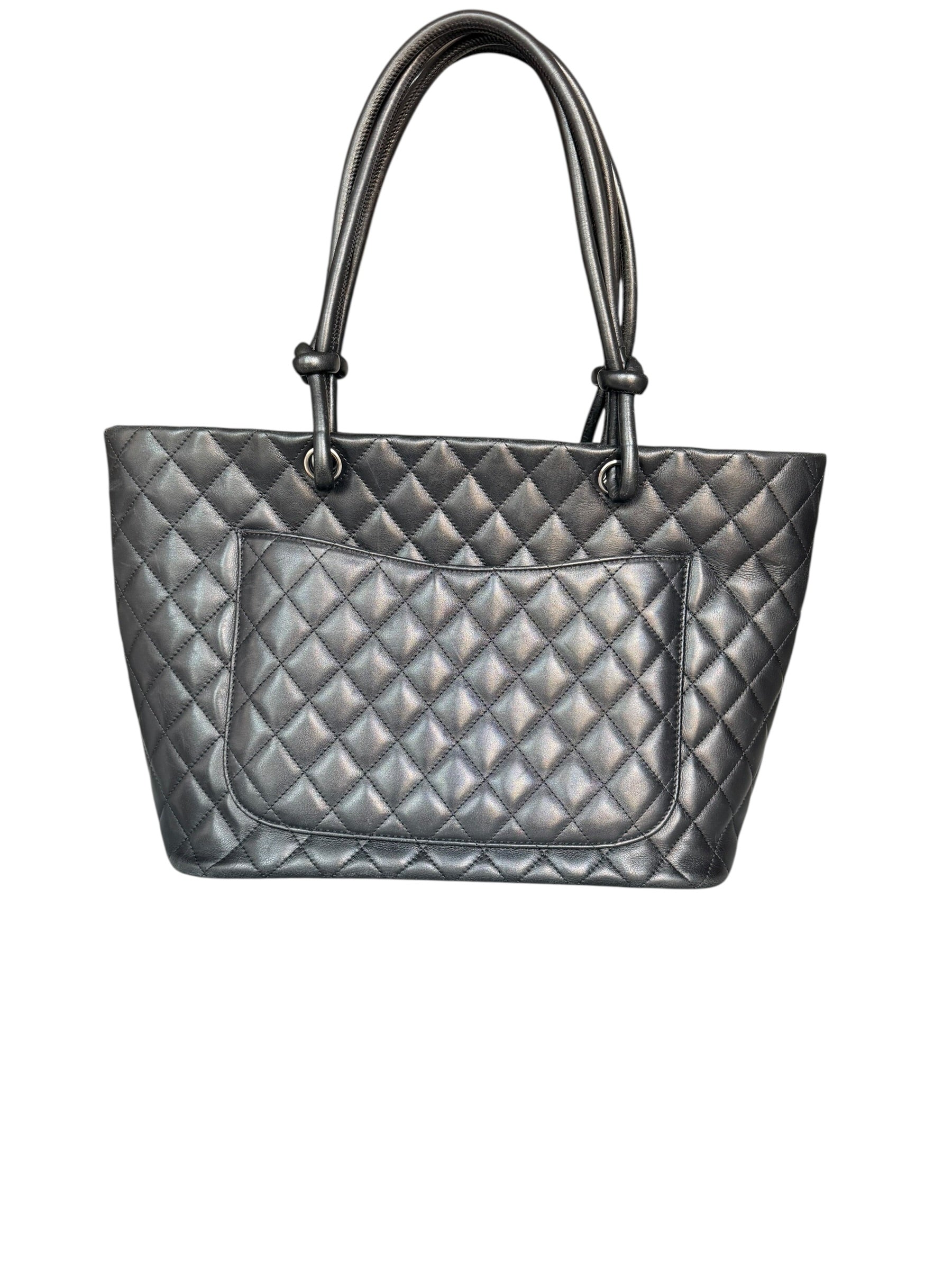 Chanel 2005-2006 Cambon Ligne Large Tote - Black & White CC Logo