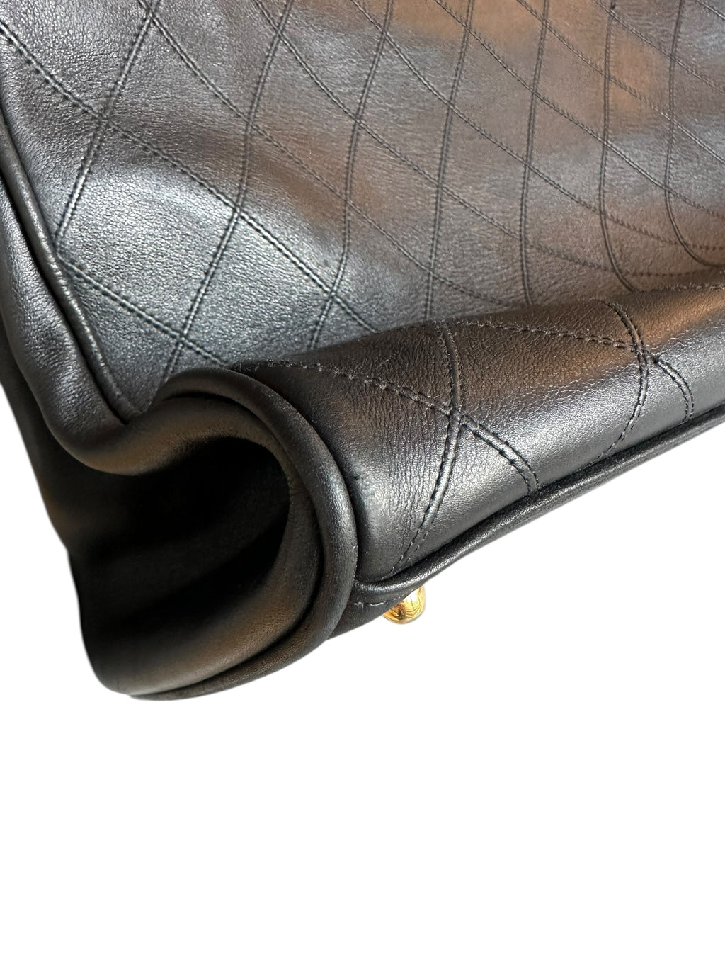 Chanel 1996-1997 Vintage Quilted Supermodel XL Tote - Black, GHW
