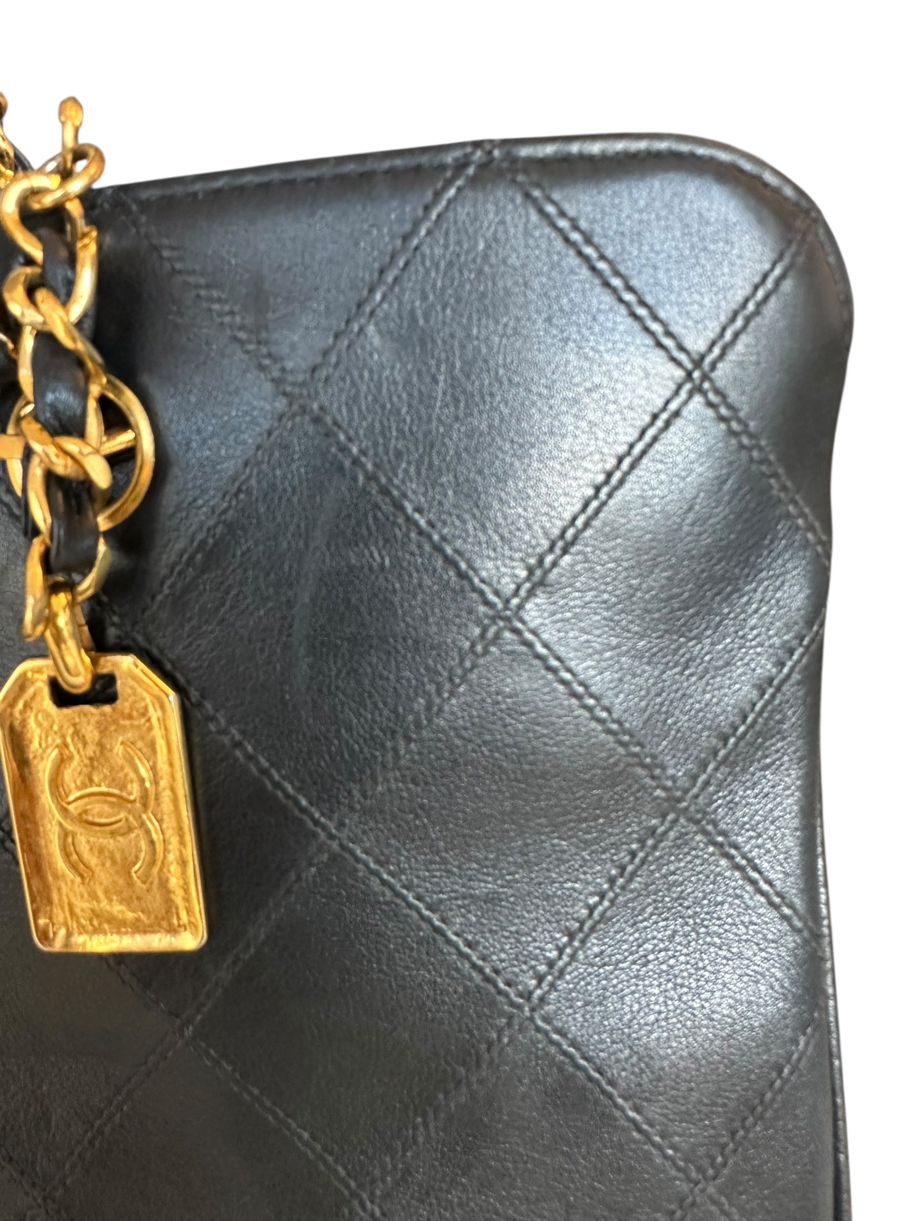 Chanel 1996-1997 Vintage Quilted Supermodel XL Tote - Black, GHW