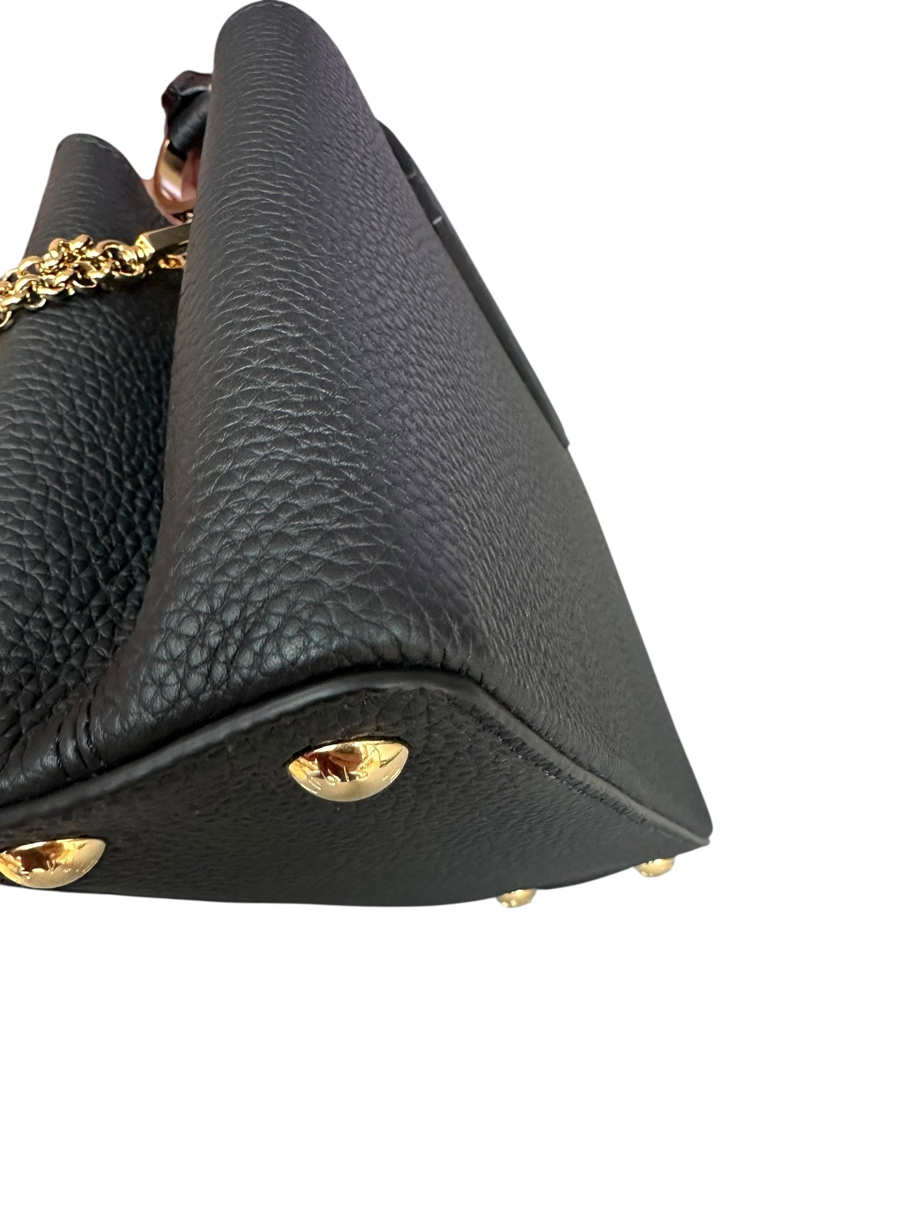 Louis Vuitton Capucines BB with Mother of Pearl Effect Hardware - Black