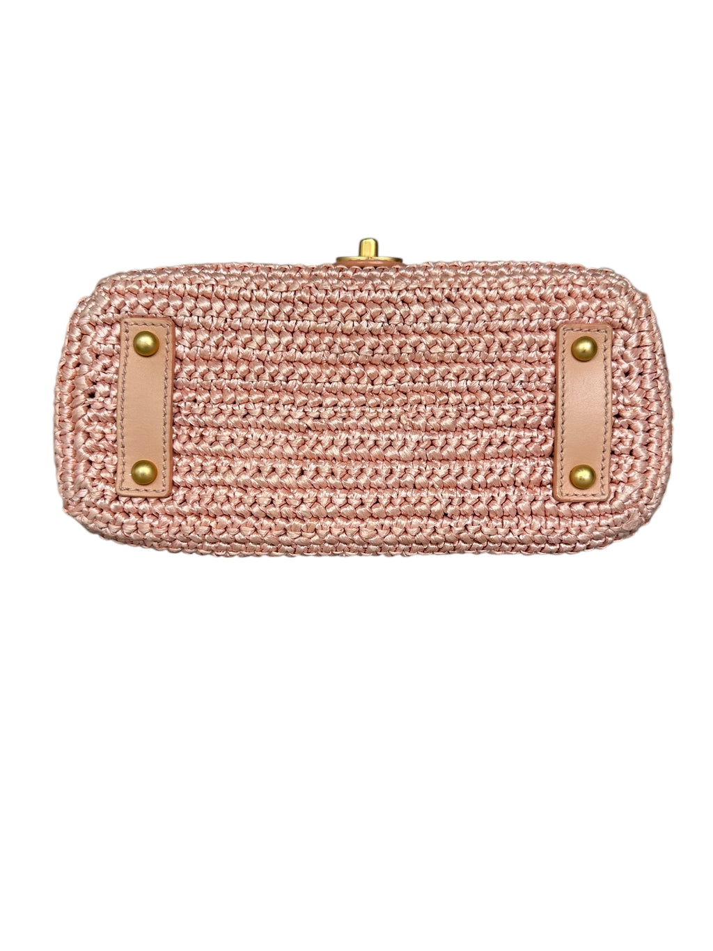 Chanel Vintage 2005-2006 Raffia Half Moon Crossbody - Pink, GHW