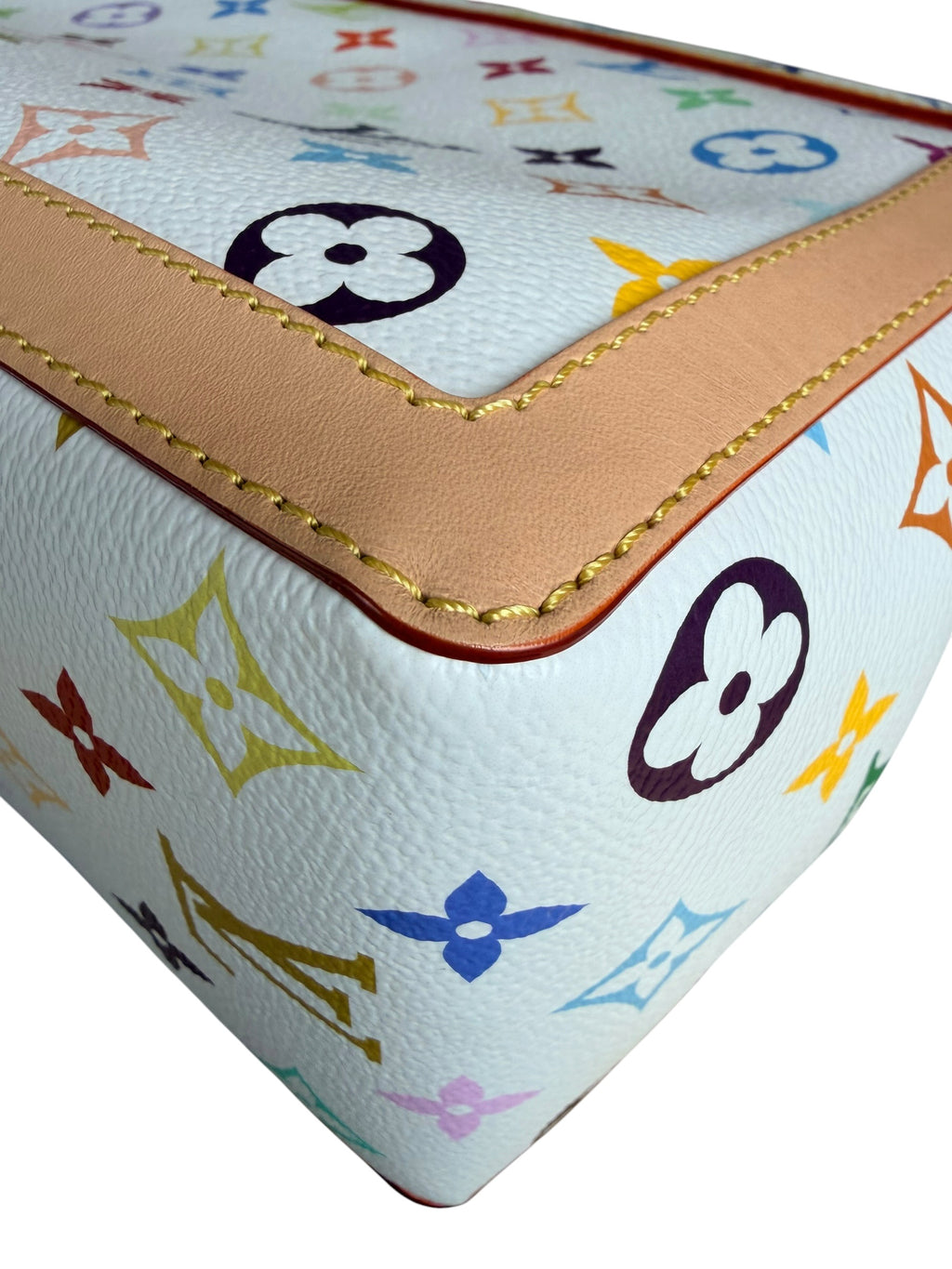 Louis Vuitton x Takashi Murakami Dauphine Soft GM in White Multicolor Monogram