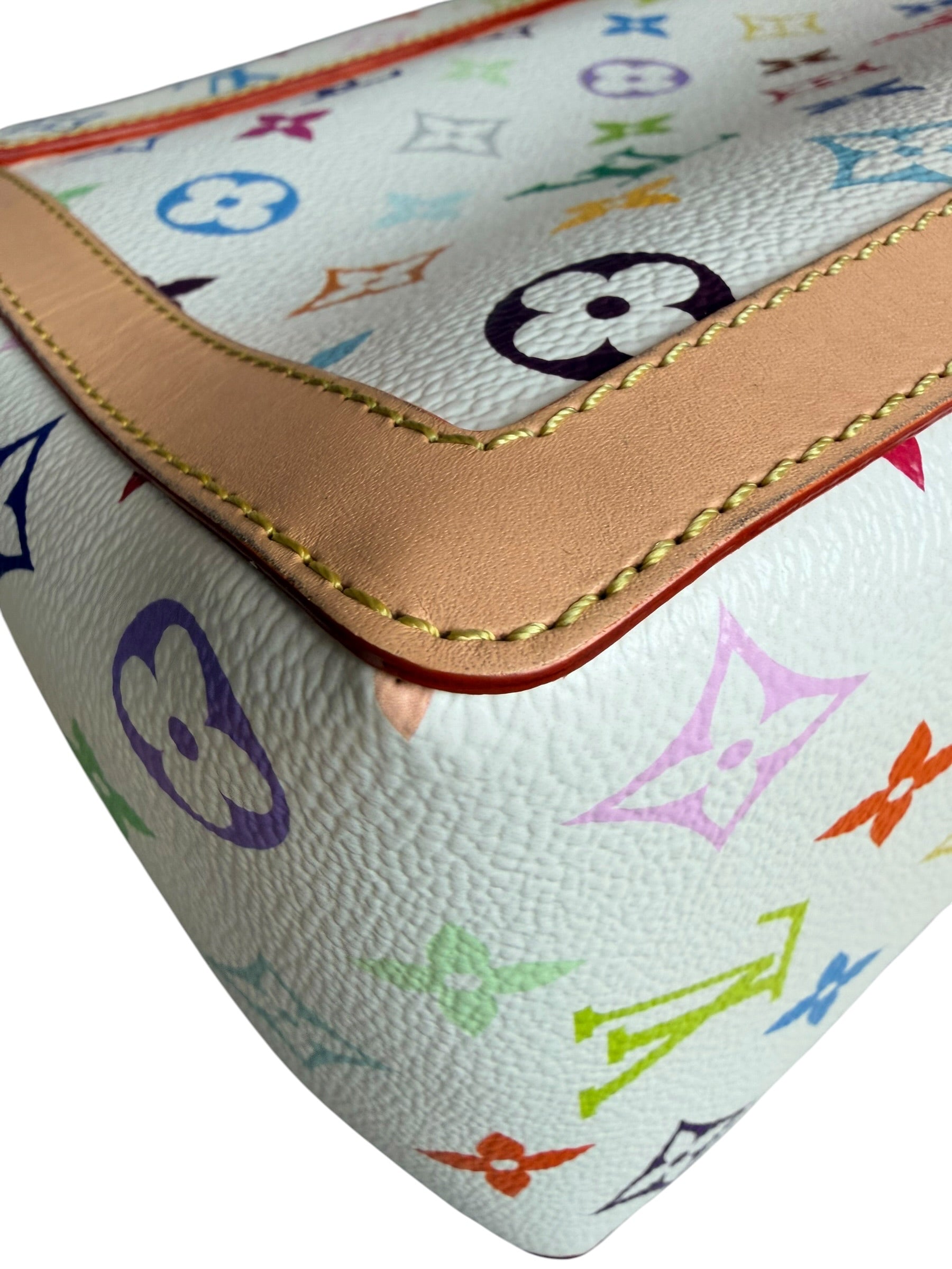 Louis Vuitton x Takashi Murakami Dauphine Soft GM in White Multicolor Monogram