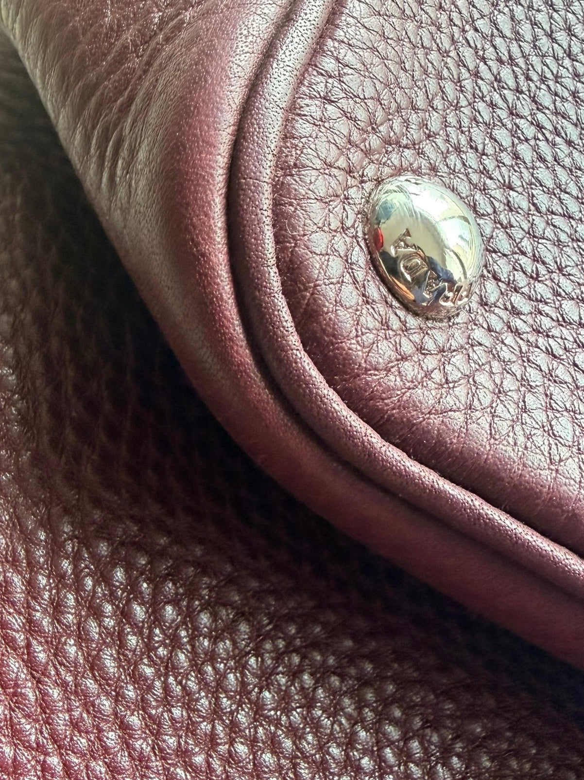 Prada Cuir Double Tote Bag Vitella Daino Leather - Bordeaux