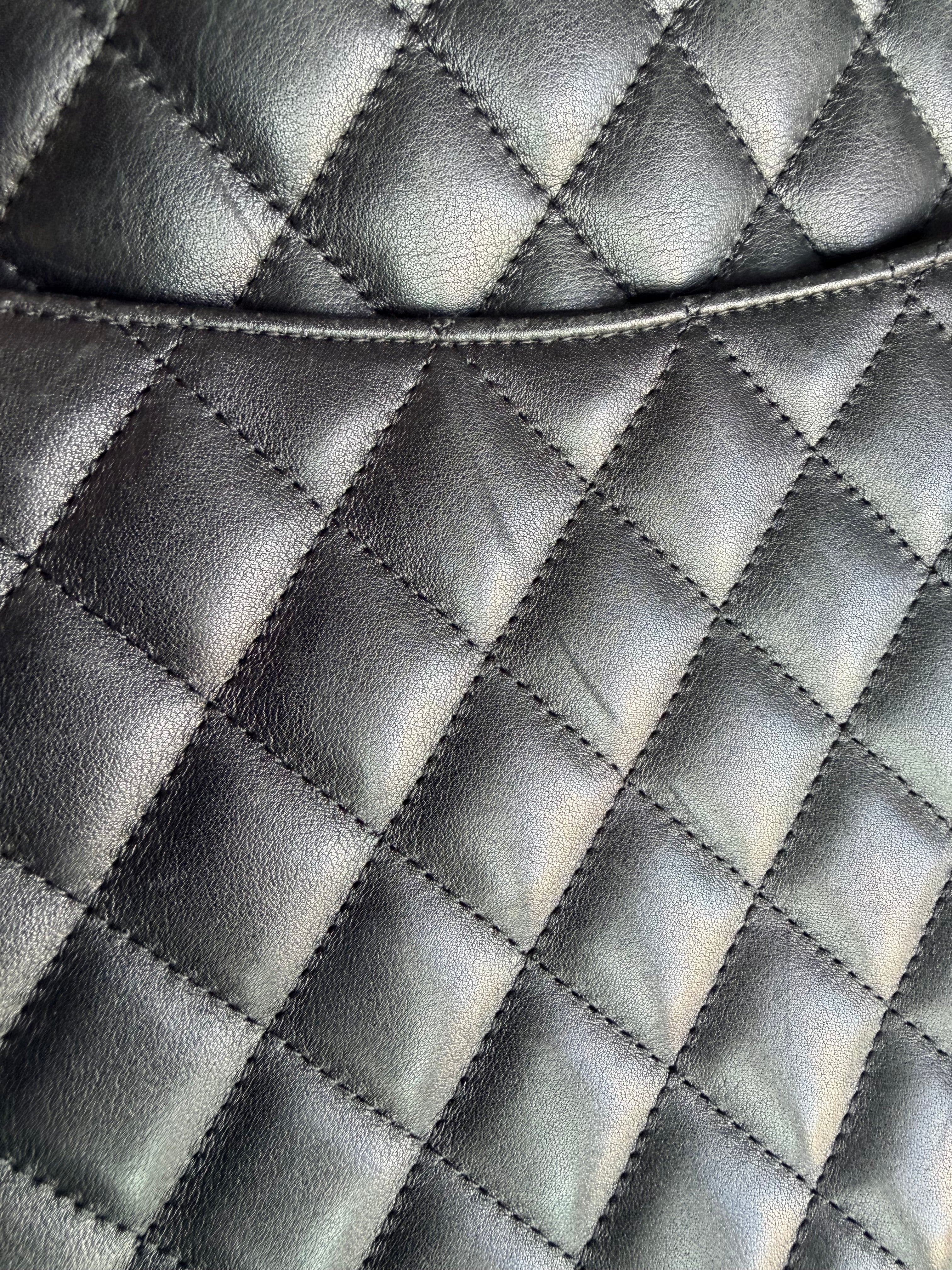 Chanel 2005-2006 Cambon Ligne Large Tote - Black & White CC Logo