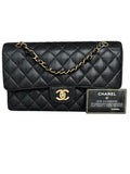 Chanel Vintage Caviar Leather Medium Double Flap with Black Interior - Black, GHW