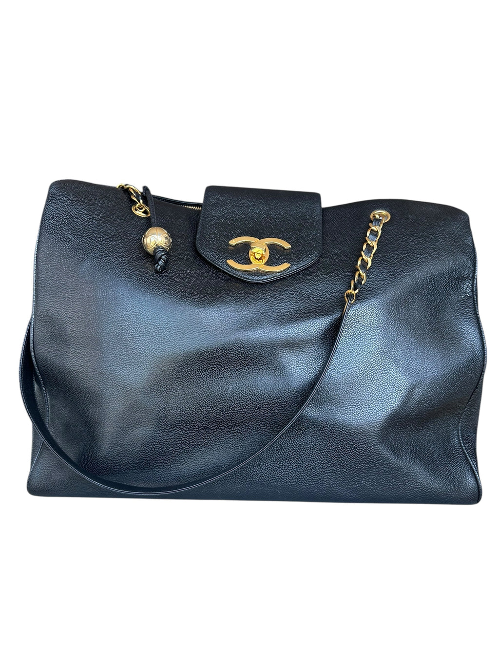 Chanel Supermodel Tote in Caviar Leather - Black, GHW
