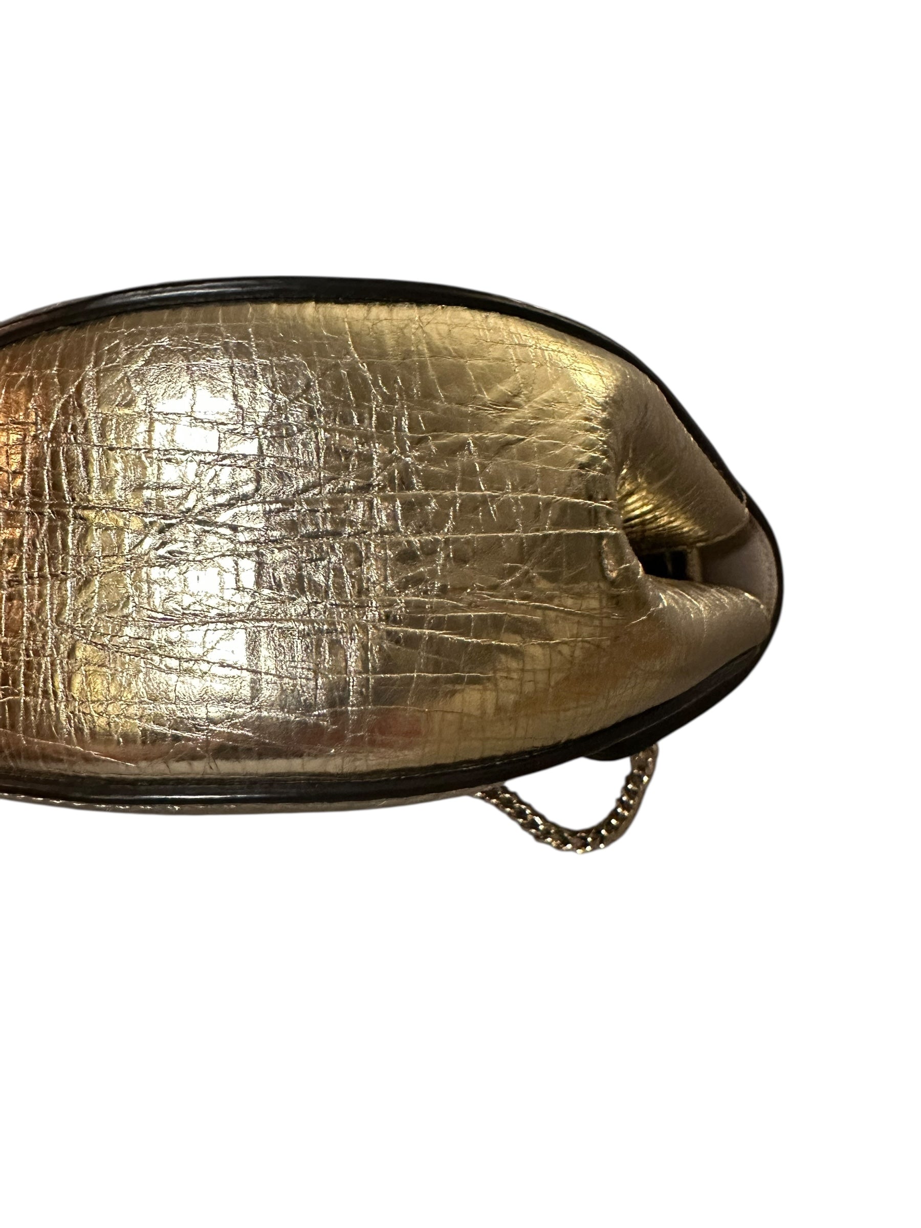 Chloe Drew Shoulder Bag in Metallic Crinkled Leather - Gold, GHW
