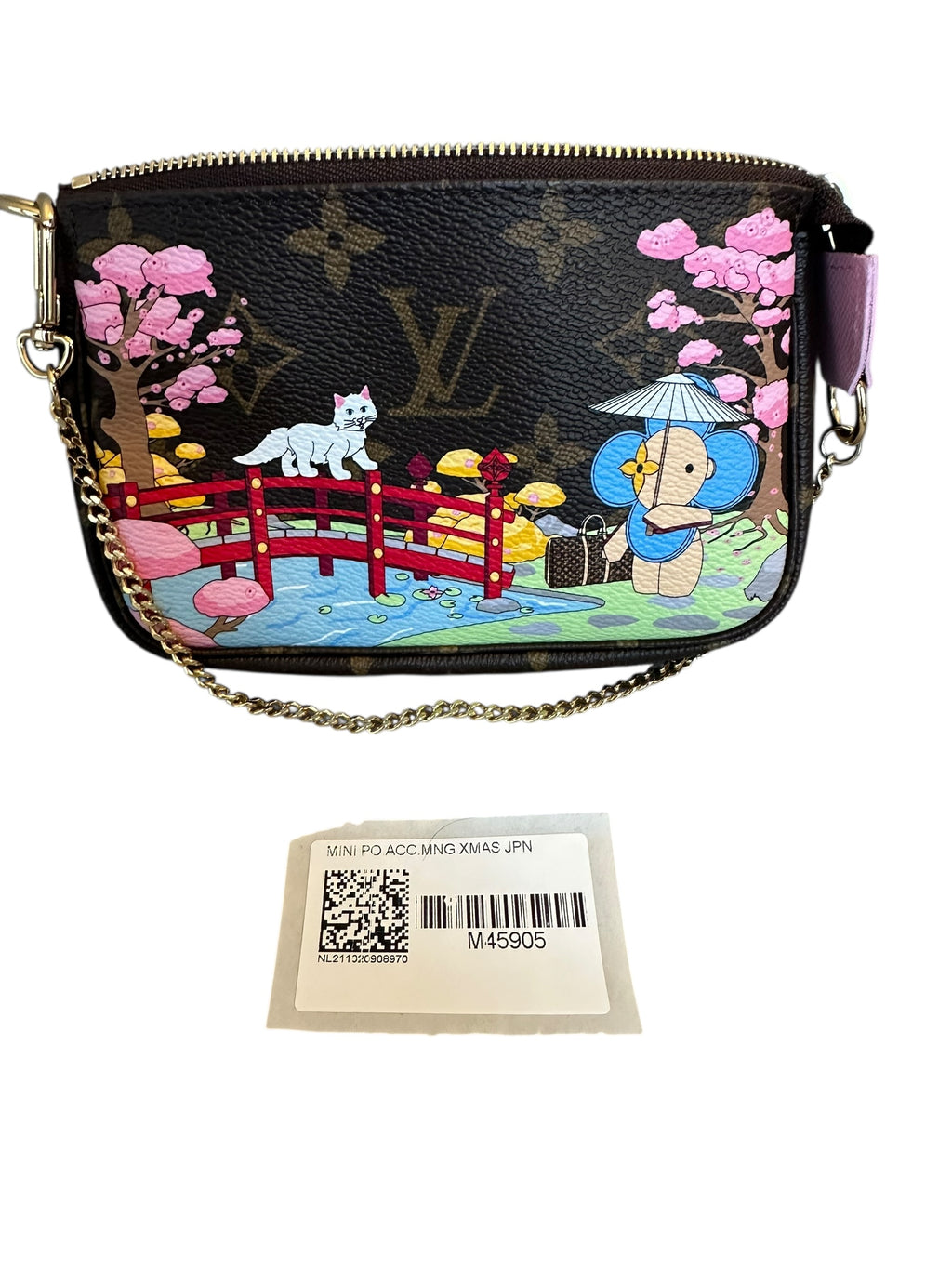 Louis Vuitton Limited Edition Christmas Animation Japanese Garden Mini Pochette - Brown