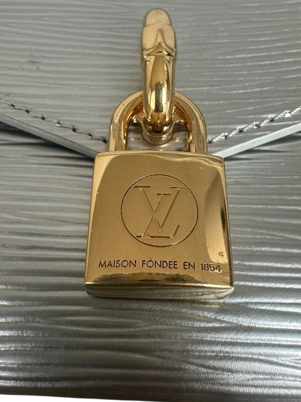 Louis Vuitton Padlock on Strap Epi Leather Chain Shoulder Bag - Silver, GWH