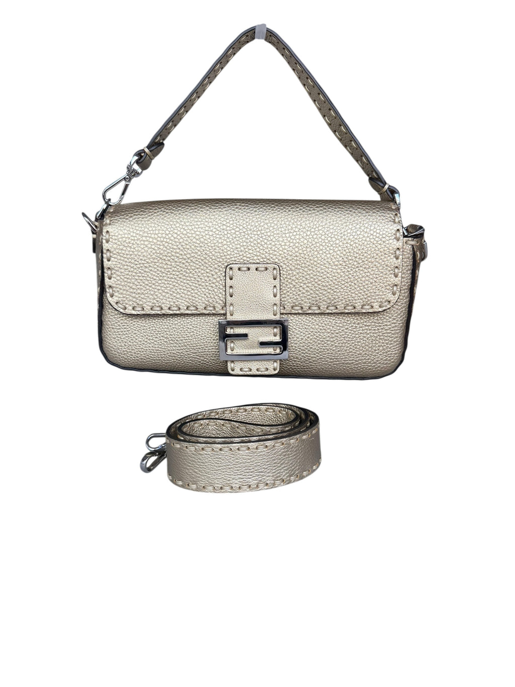Fendi Baguette Selleria - Gold Leather