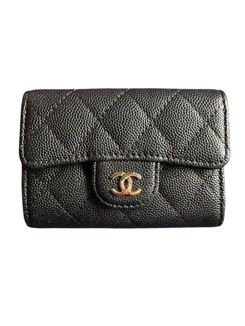 Chanel Caviar Leather 4 Ring Key Holder - Black, GHW