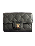 Chanel Caviar Leather 4 Ring Key Holder - Black, GHW