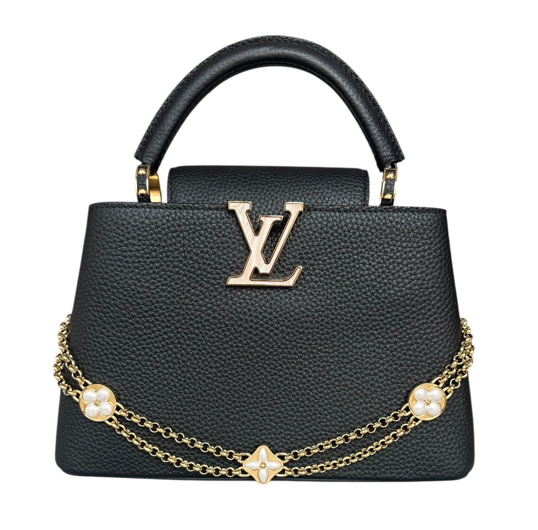 Louis Vuitton Capucines BB with Mother of Pearl Effect Hardware - Black