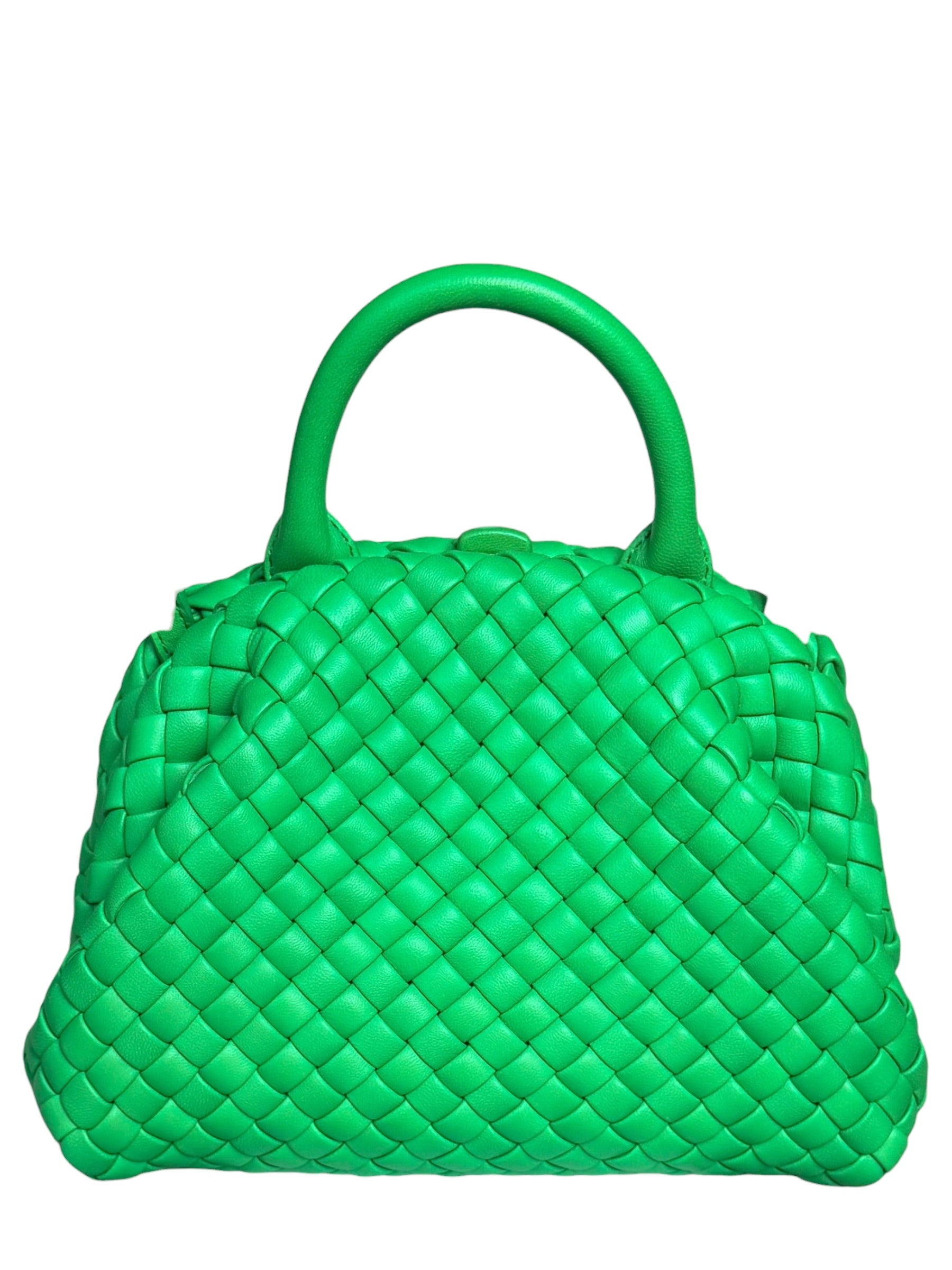 Bottega Veneta Mini Handle Bag in Parakeet Green – Sacrare