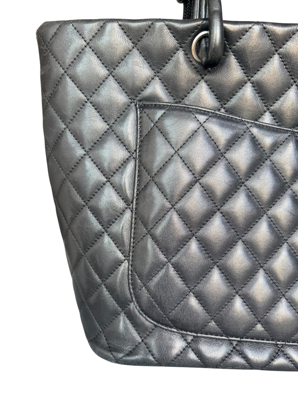 Chanel 2005-2006 Cambon Ligne Large Tote - Black & White CC Logo
