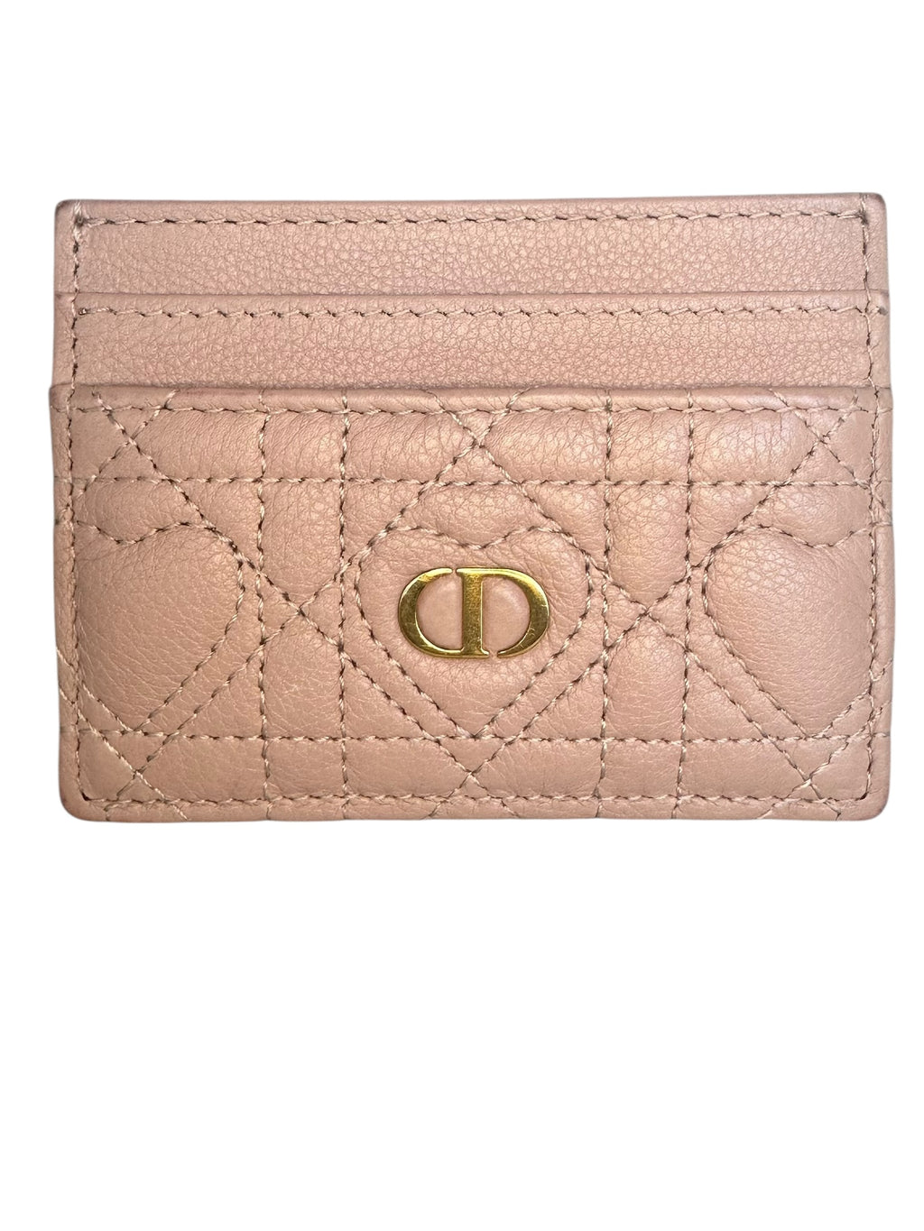 Dior Caro Freesia Card Holder Heart Motif - Pink